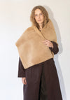 Leather Shawl in Tan