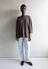 Cordera Merino Wool Oversized T-Shirt in Deep Taupe