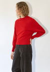 Cordera Merino Wool Pullover Sweater in Red