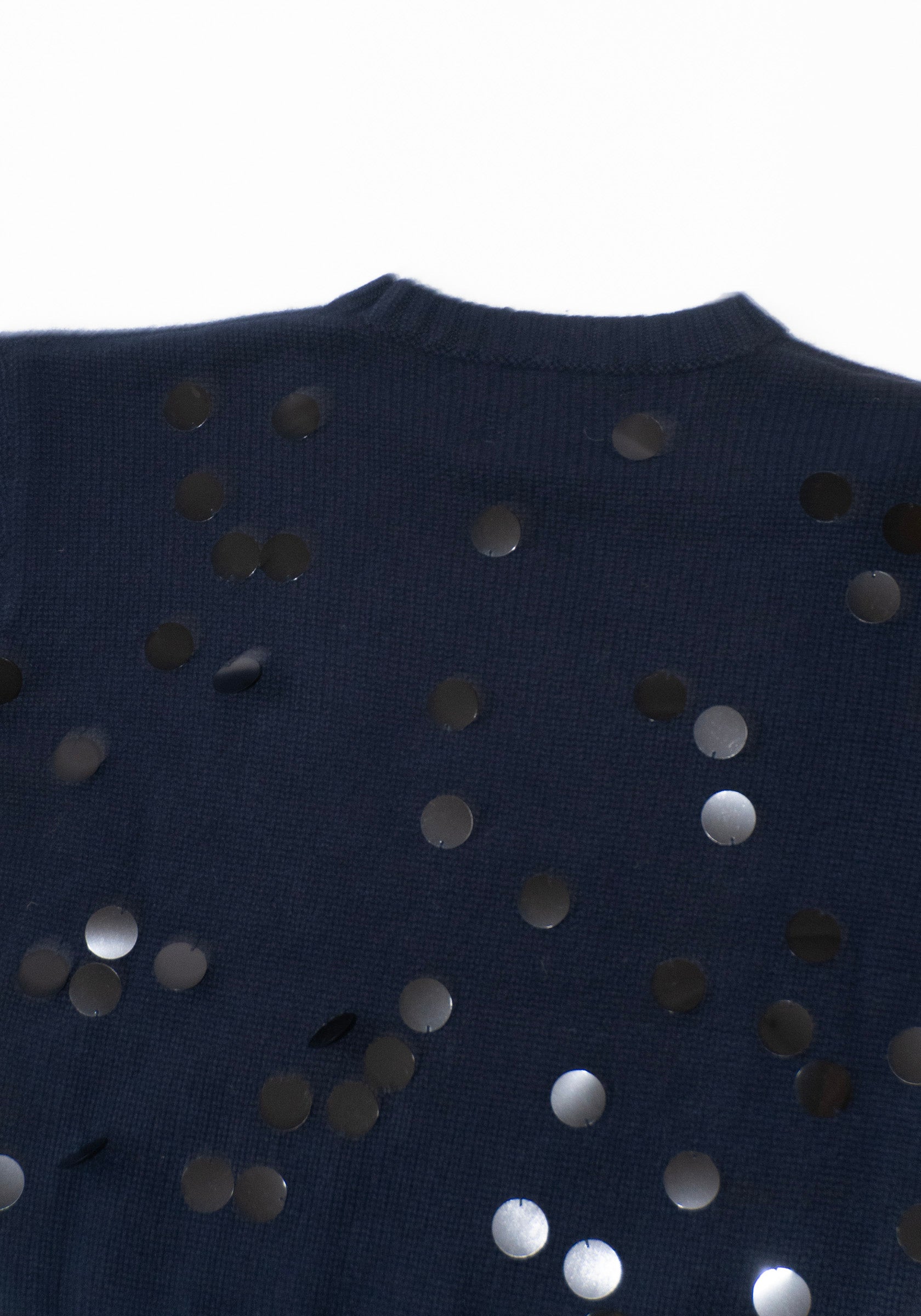 Cashmere Oldie no.373 Sweater in Navy Sequins