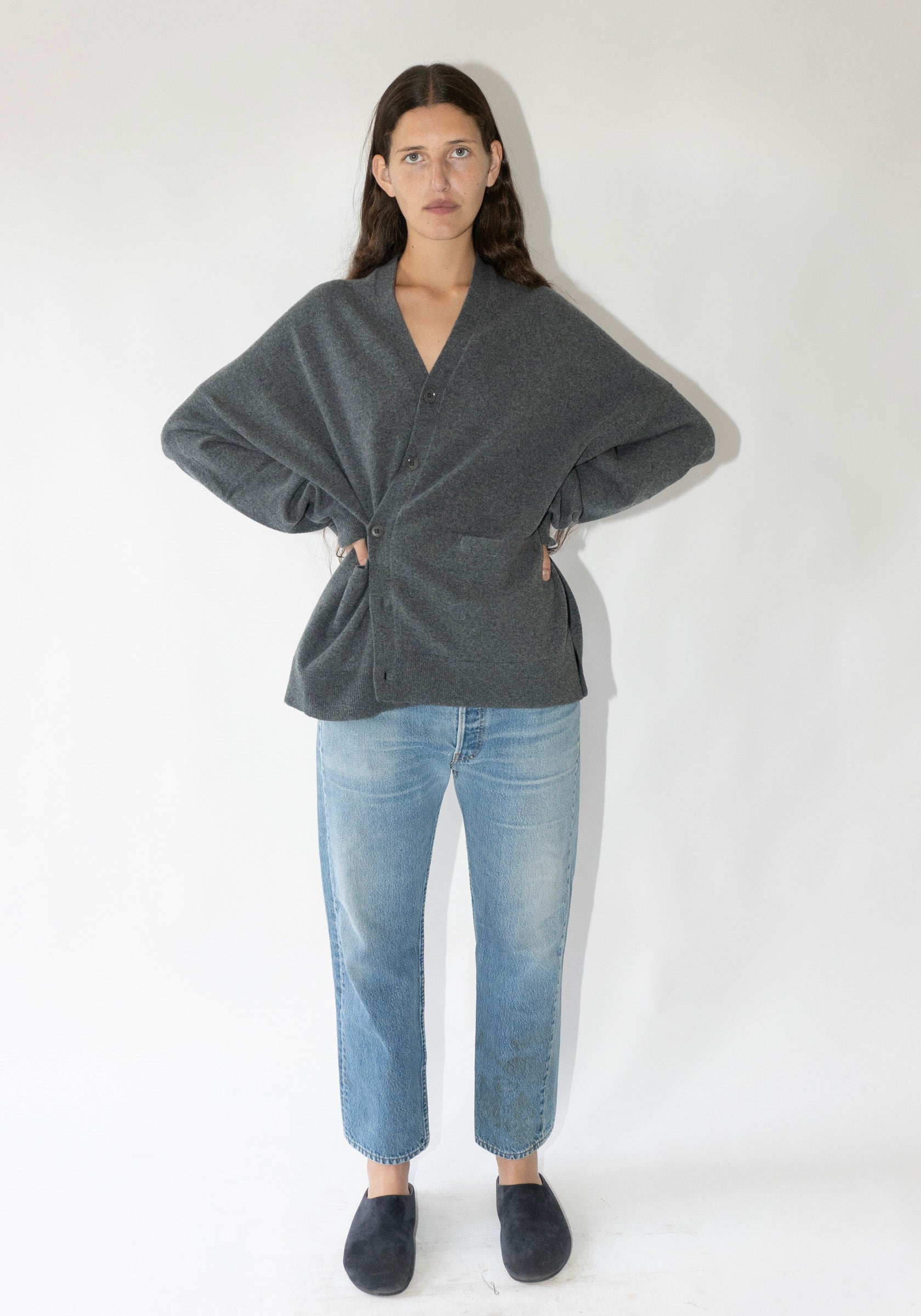 Cashmere Tokio Cardigan in Felt