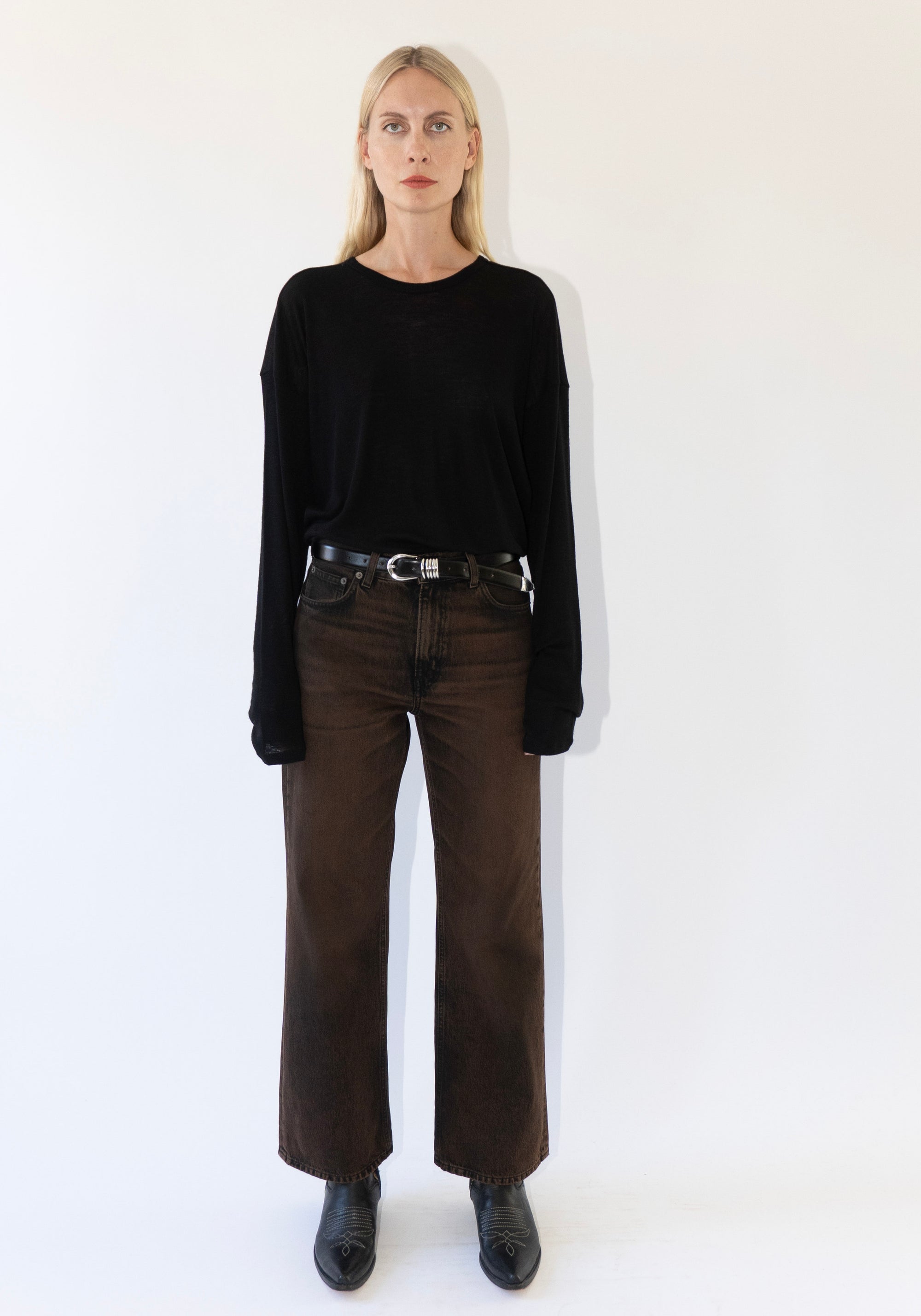 Haikure Korea Jean in Brown Black