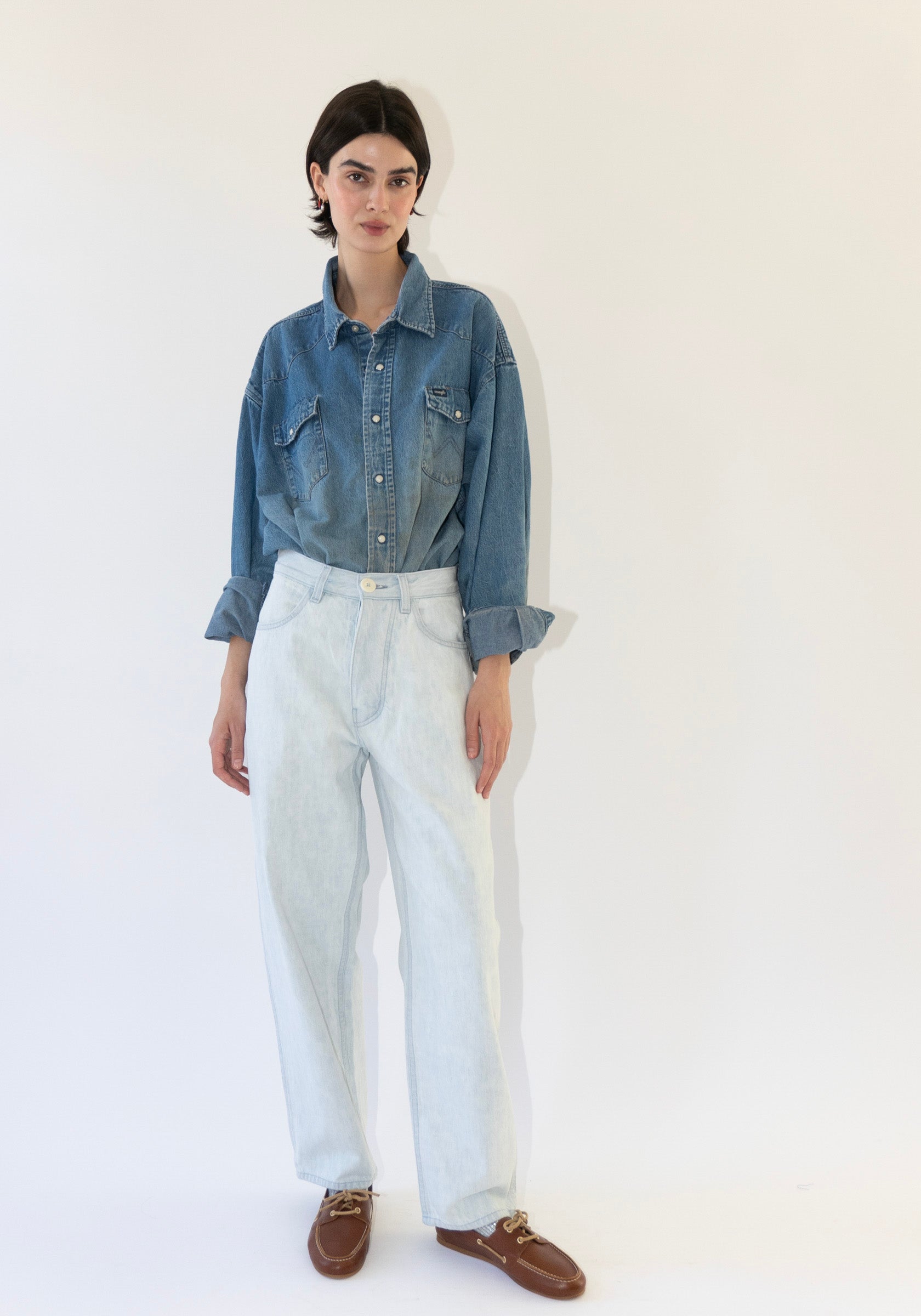 ゆ*ず様 ほぼ新品✨ CALEE USED WIDE TYPE DENIM PA Jesse Kamm California Wide in Pale Blue Japanese Denim – VESTIGE