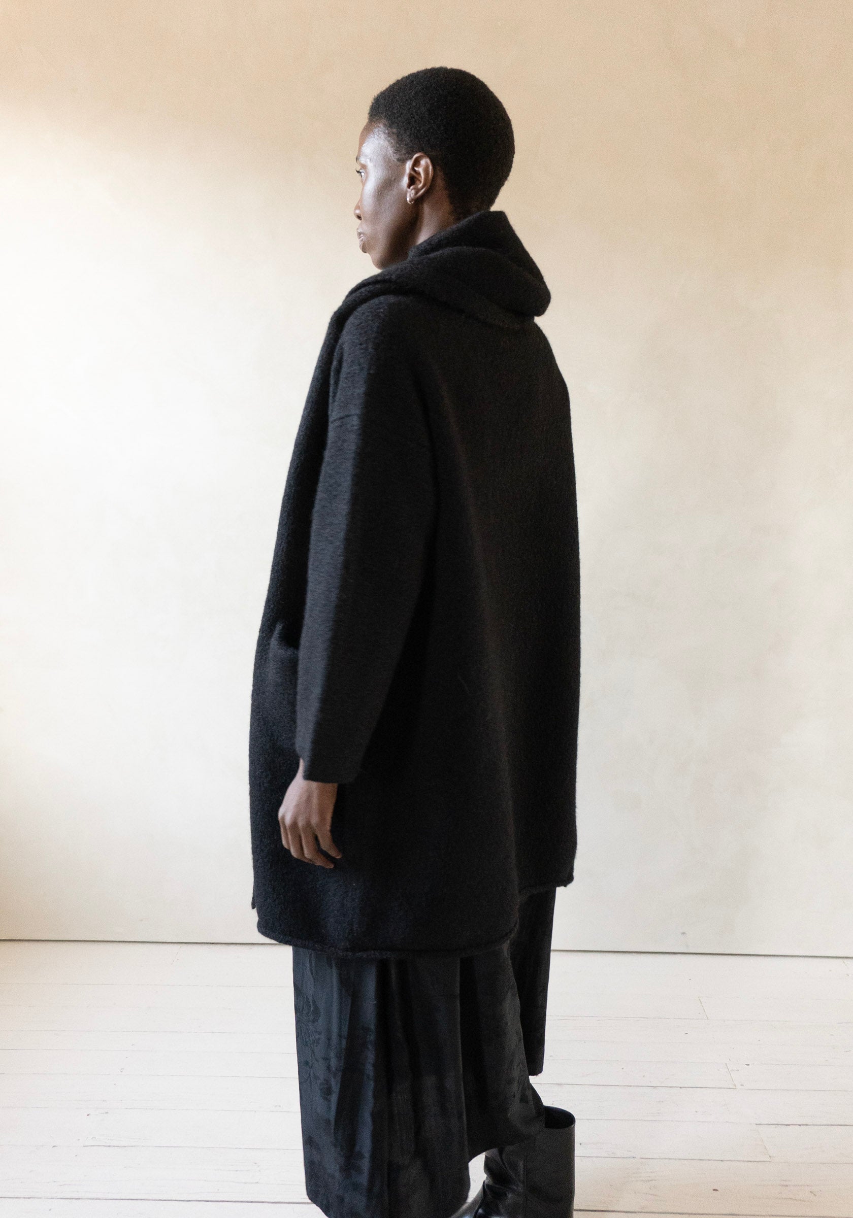 Capote Coat in Black