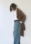 Lauren Manoogian Drape Mantle Sweater Jacket in Tobacco