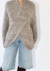Lauren Manoogian Handknit Big Cable Pullover in Marl