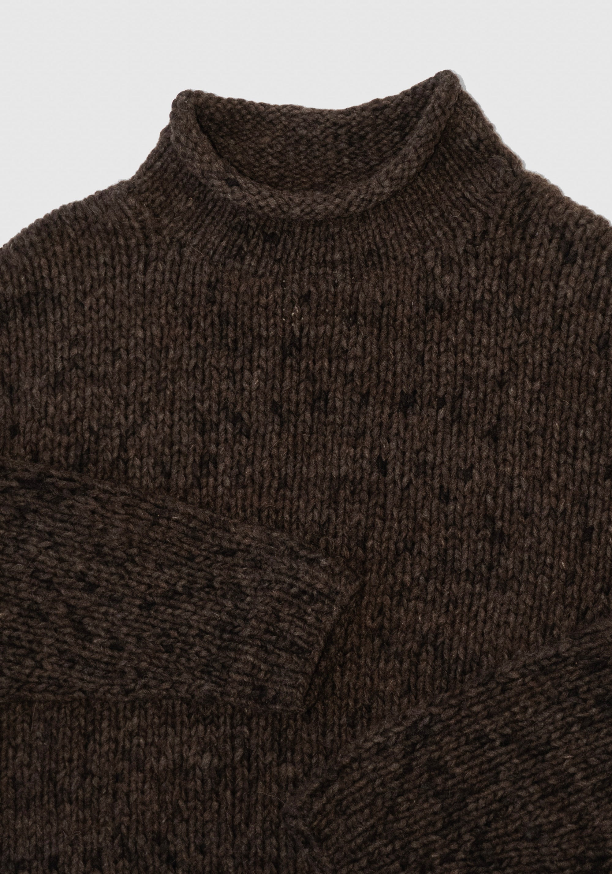 Lauren Manoogian Handknit Paint Rollneck in Black Paint