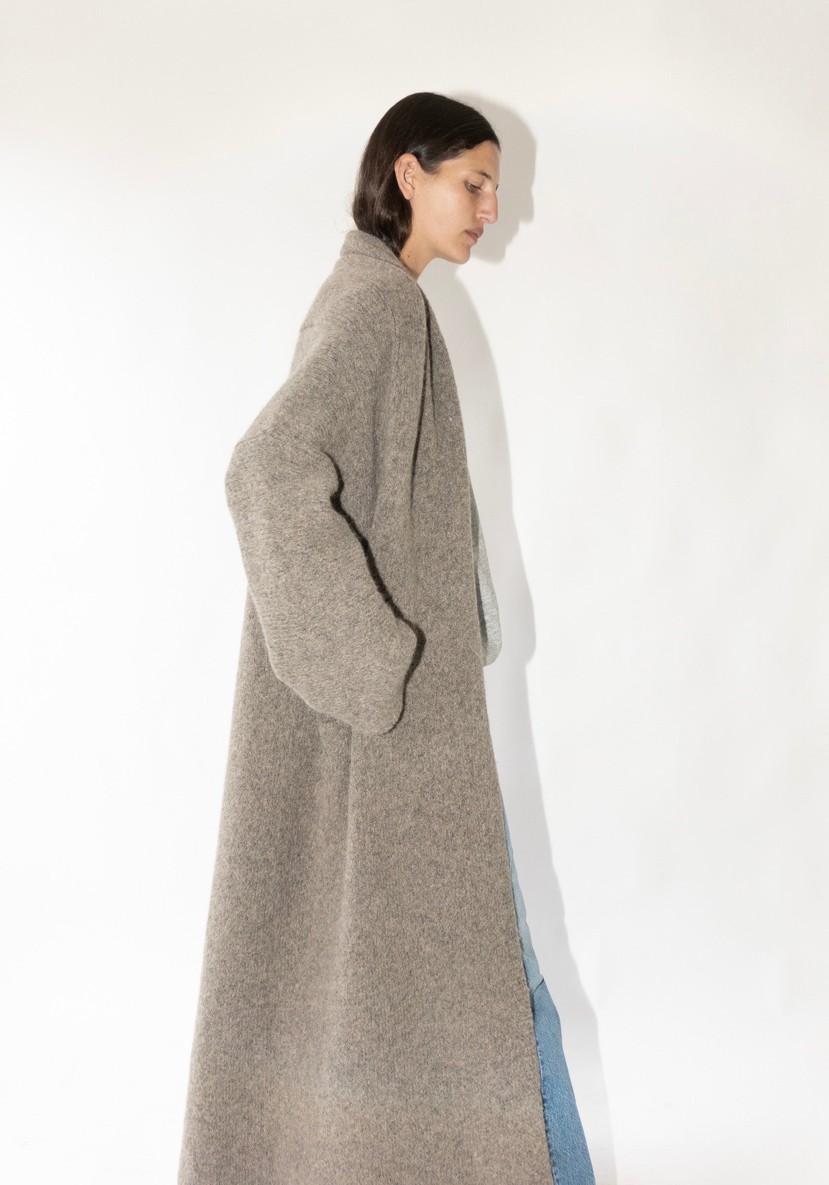 Long Shawl Cardigan in Rock