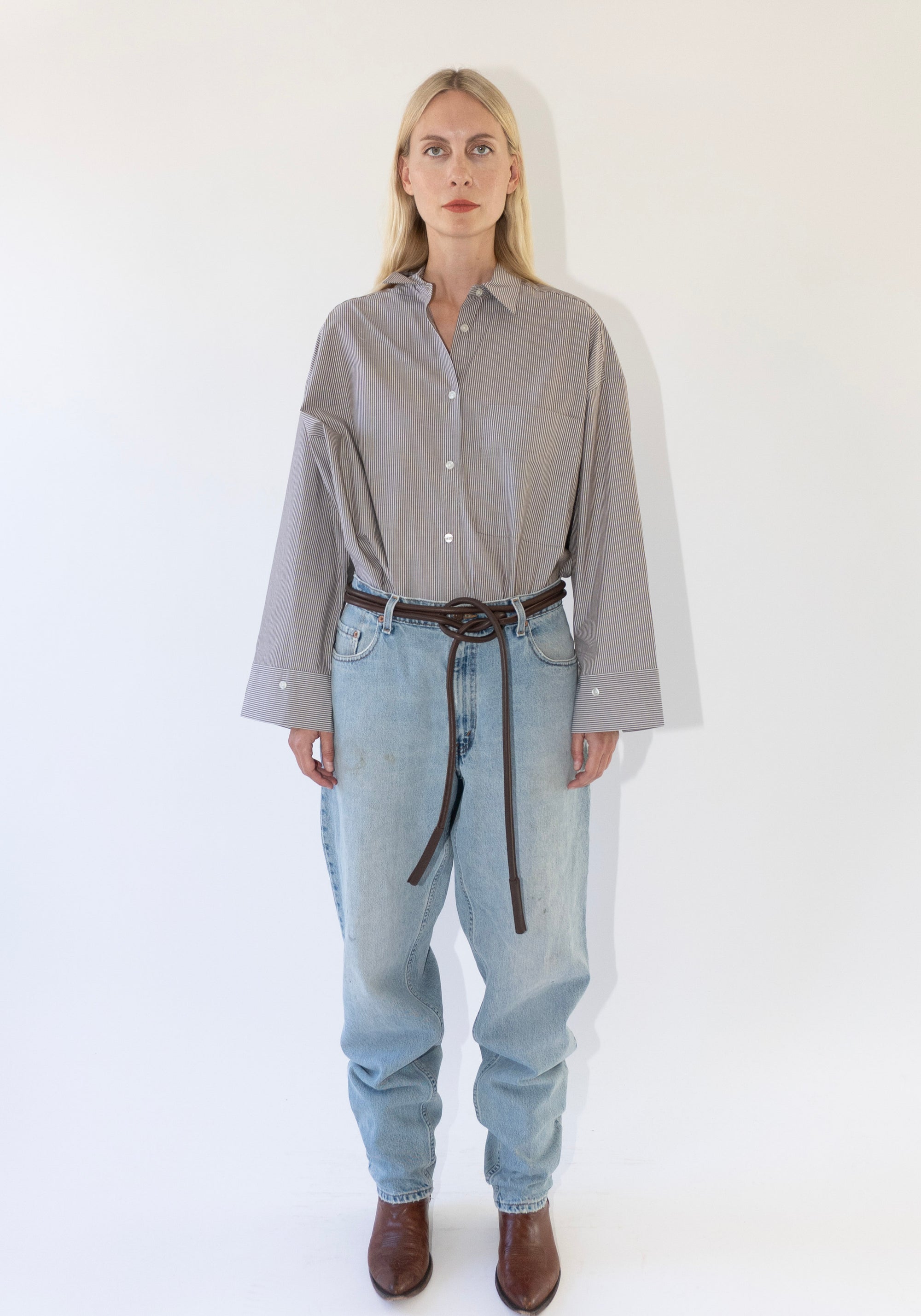 Lauren Manoogian Rope Belt in Saddle