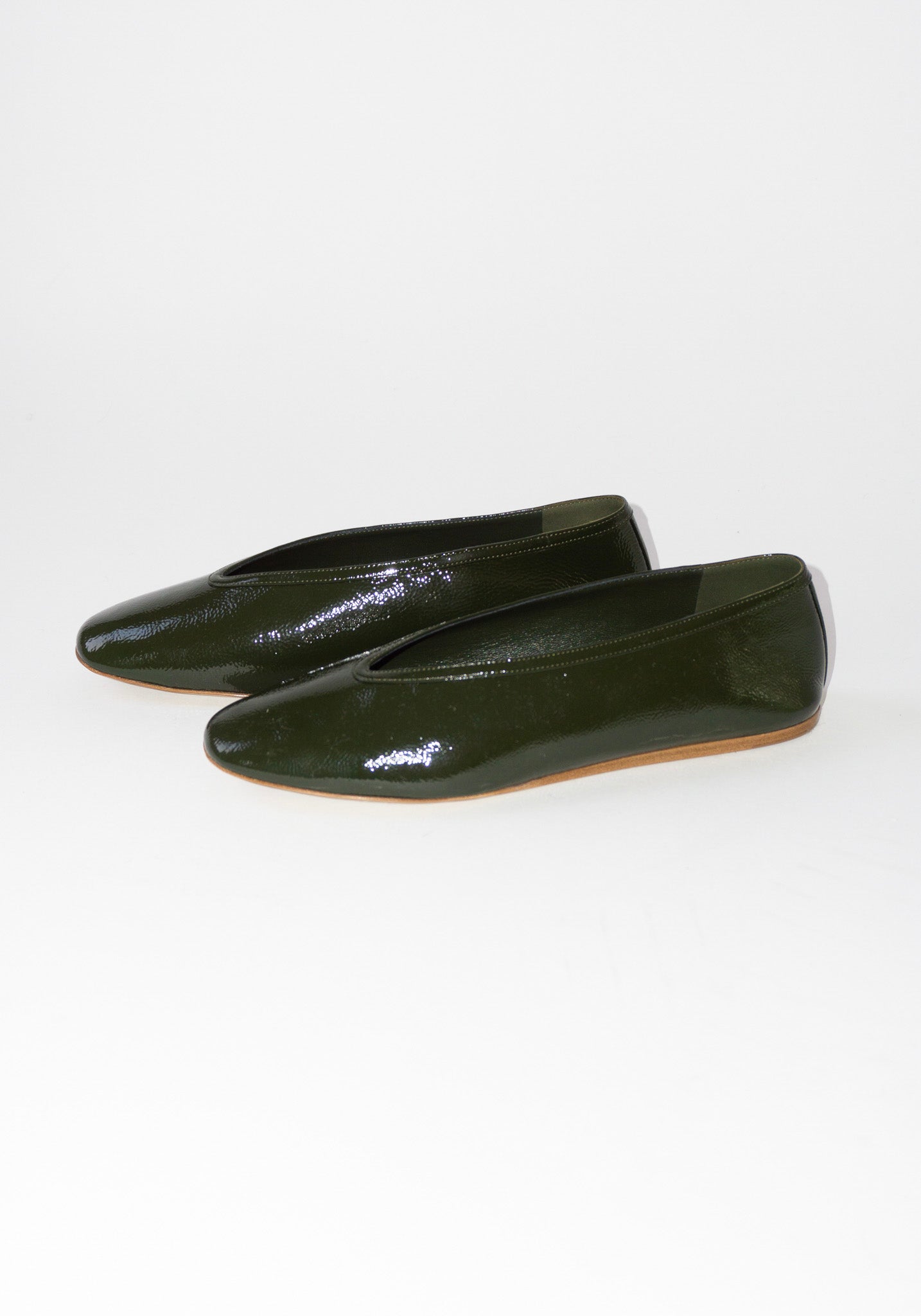 Luna Slipper in Green Patent Leather