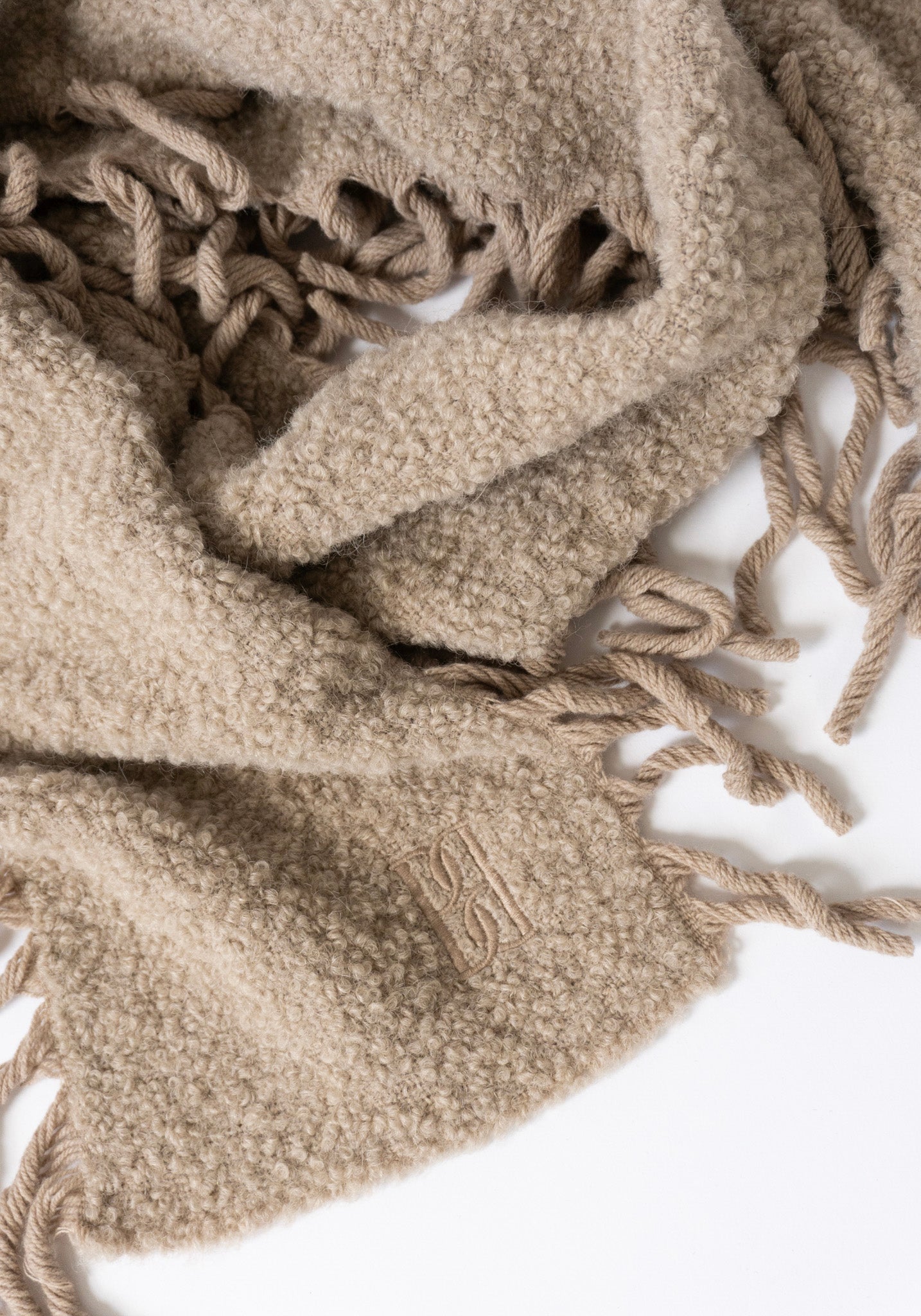 By Malene Birger Fringly Wool Scarf in Tehina