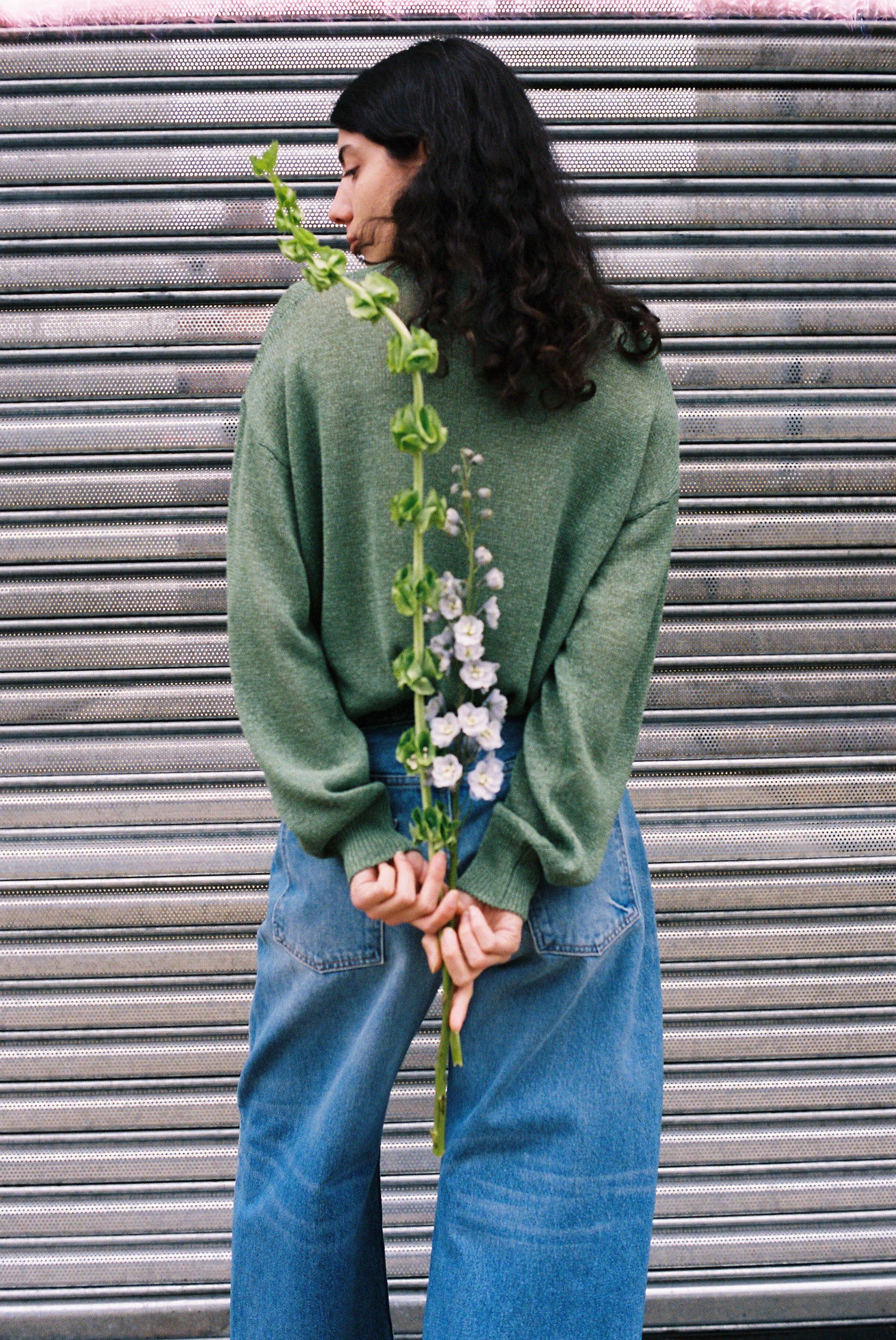 Oversized Washi Paper Sweater in Sauge