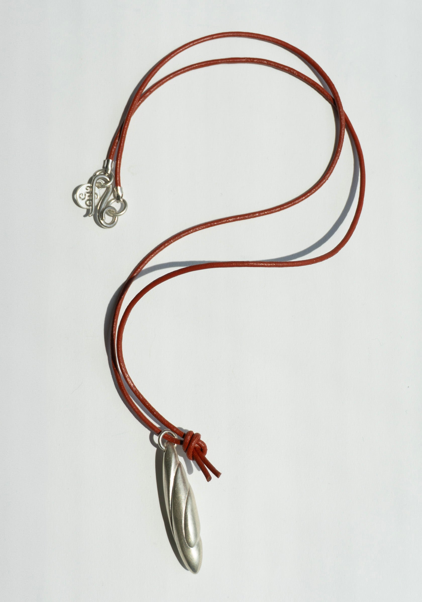 Sapir Bachar Earth Long Scarlet Necklace in Silver