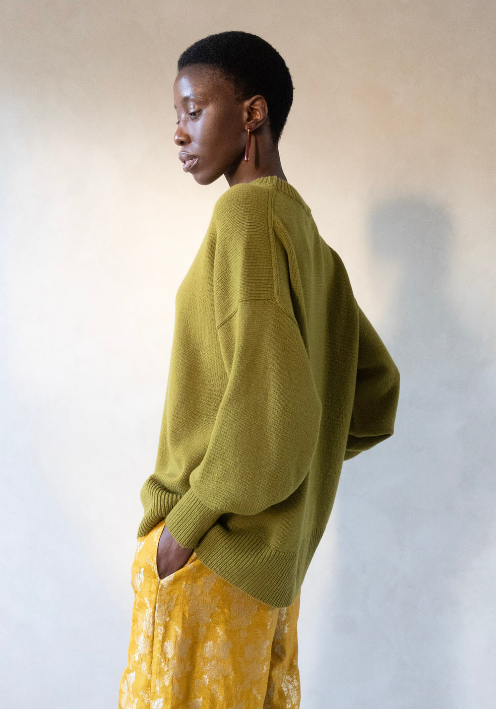 Cordera Merino Wool Oversized Sweater in Woodbine