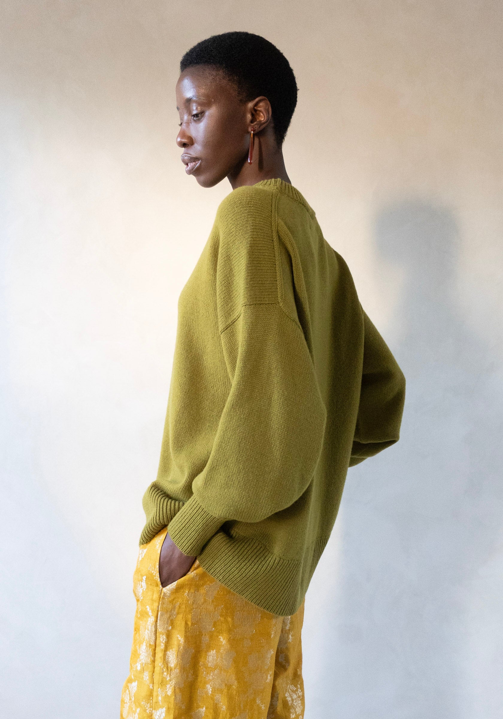 Cordera Merino Wool Oversized Sweater in Woodbine