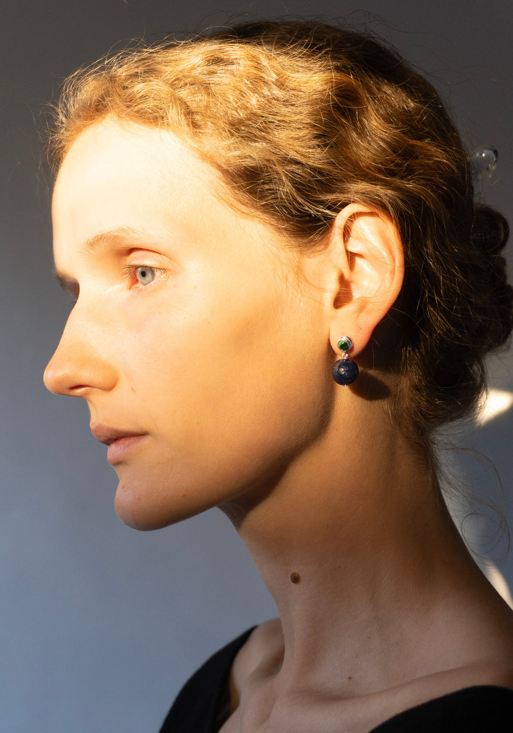 La Chapelle Earrings with Lapis and Malachite