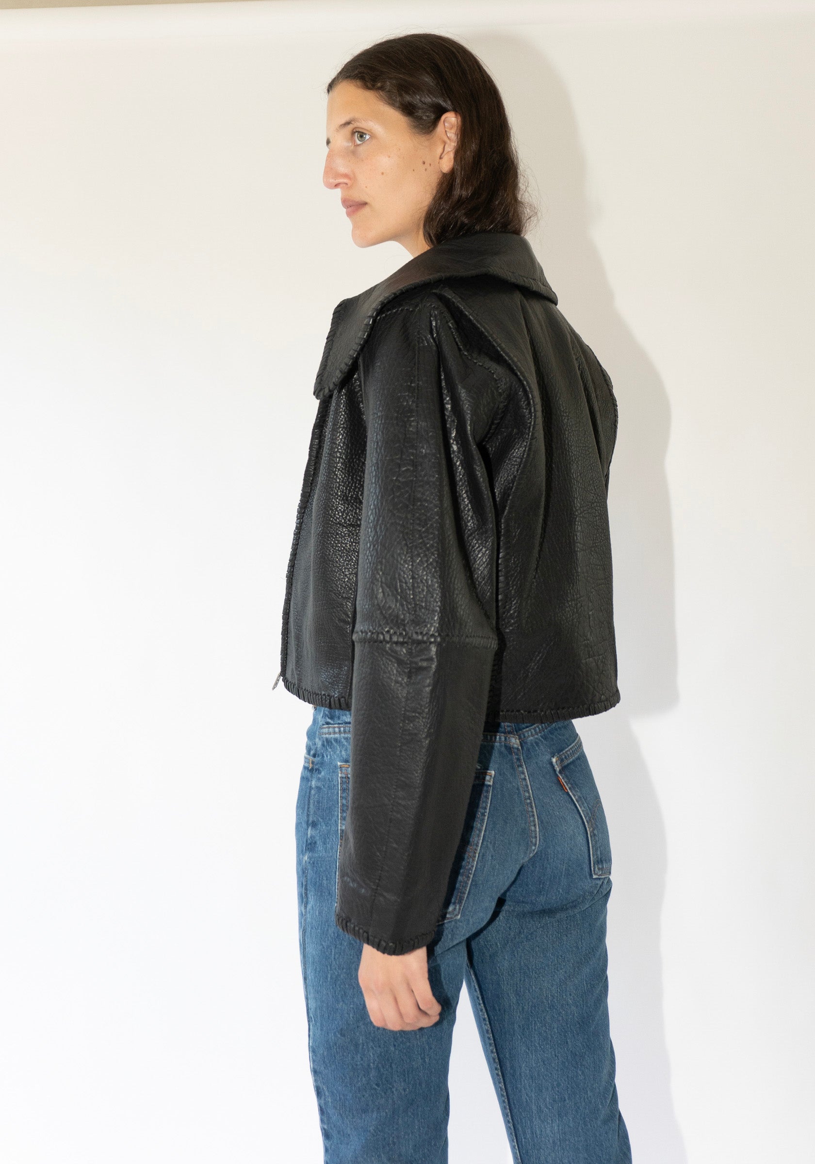 By Malene Birger Rowani Leather Coat in Black