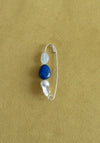 Lapis, Pearl and Moonstone Pin