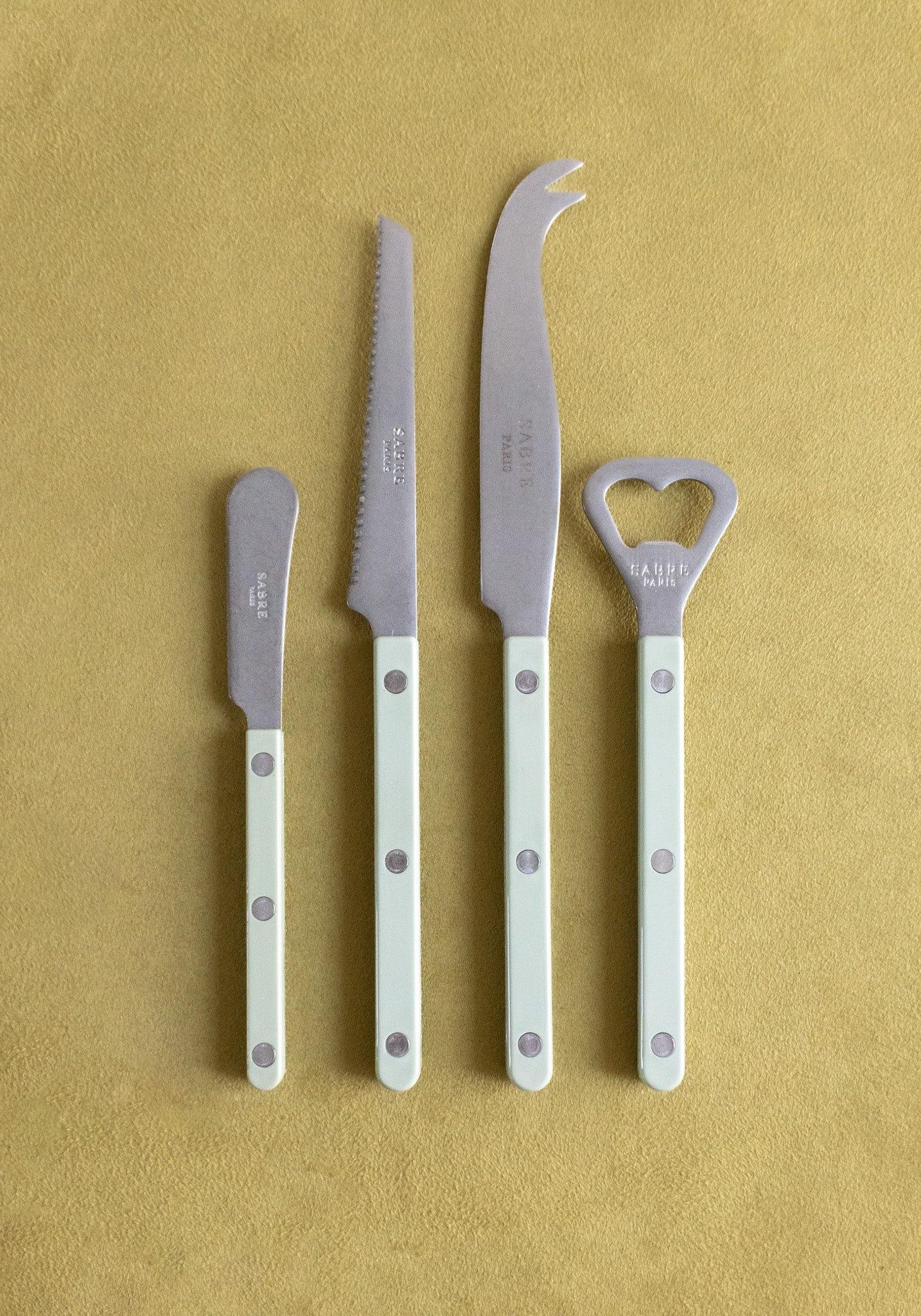 4 Piece Bistrot Vintage Apertif Set in Asparagus