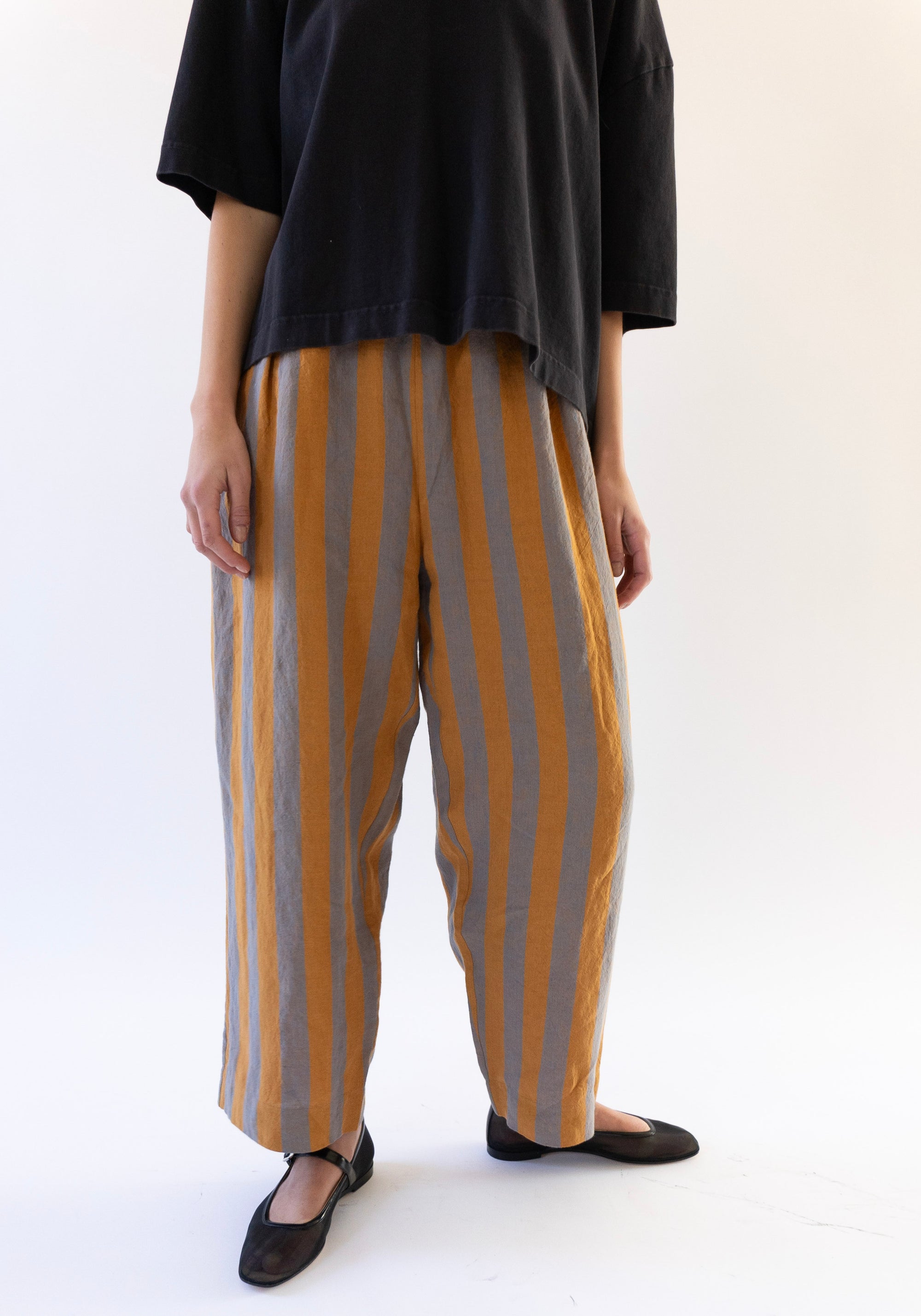 Cawley Luna Trousers in Bronze Denim Stripe