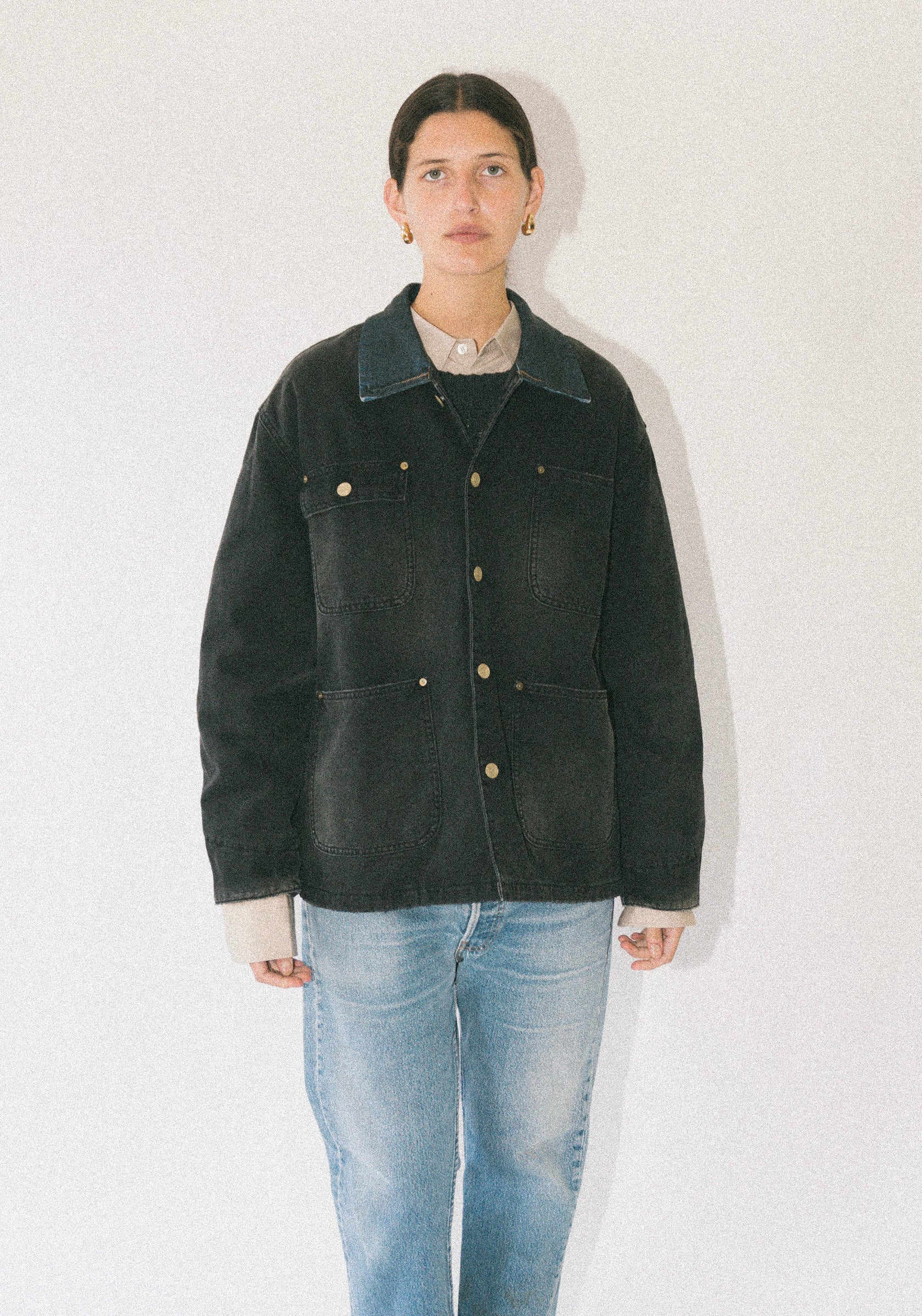 Chore Coat in Washed Black