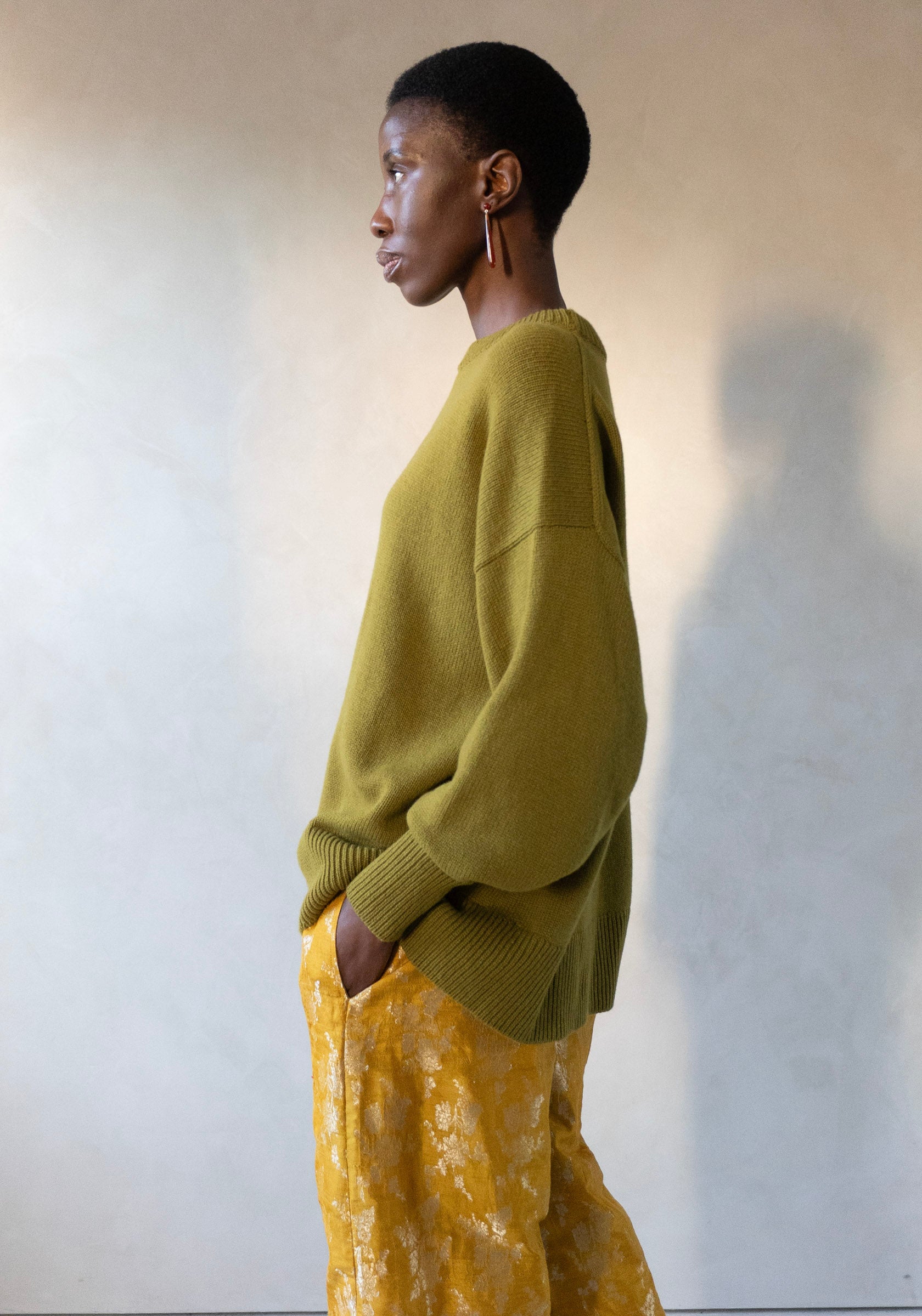 Cordera Merino Wool Oversized Sweater in Woodbine