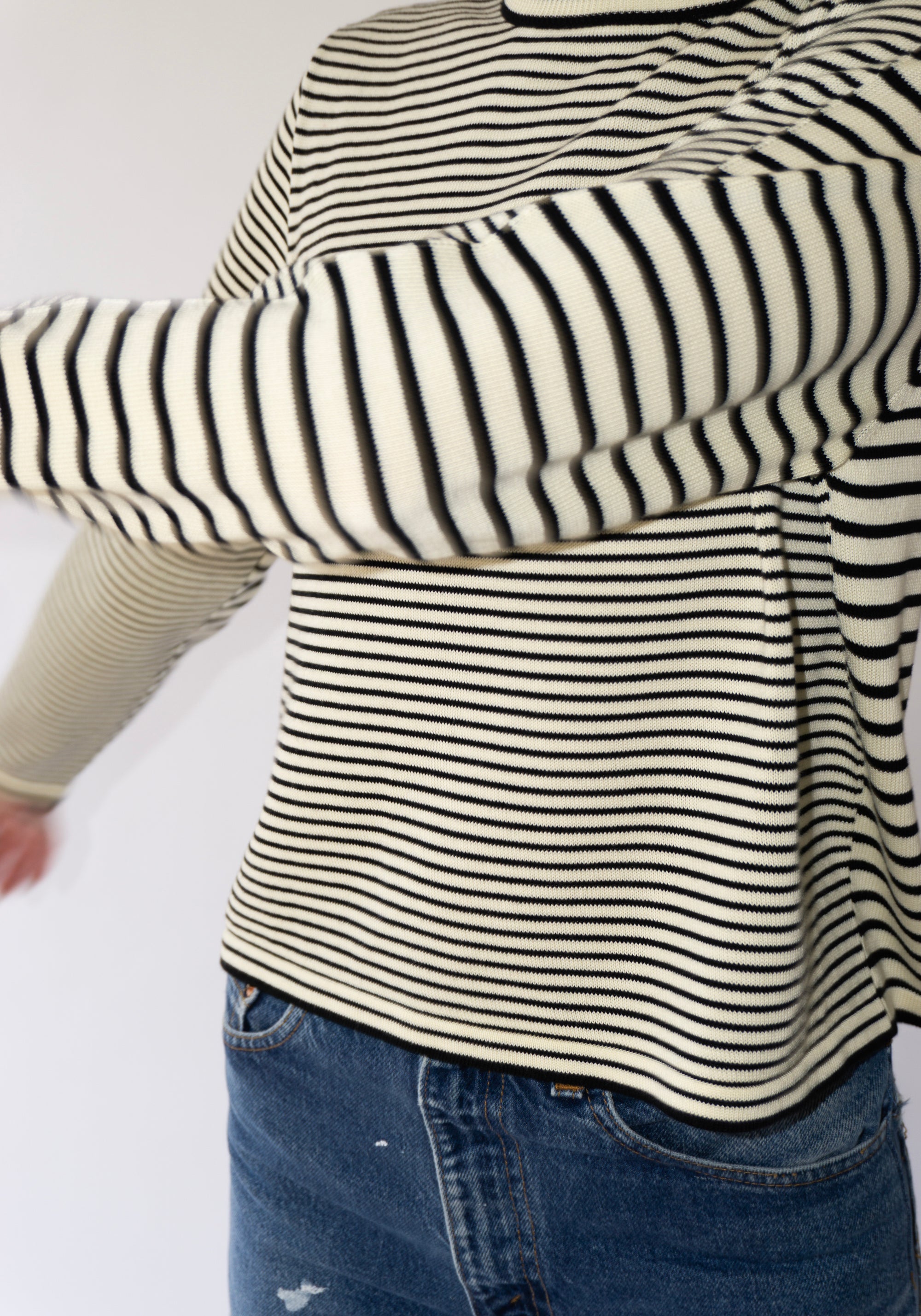 Cotton Striped Long Sleeve Tee