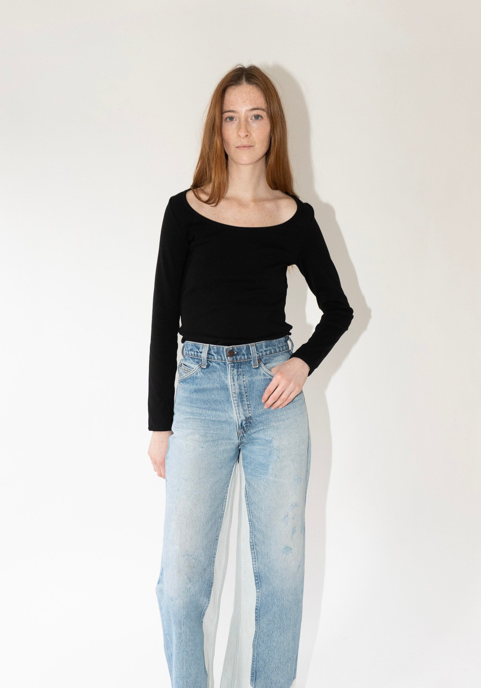 Flore Flore Fem Longsleeve Tee in Black