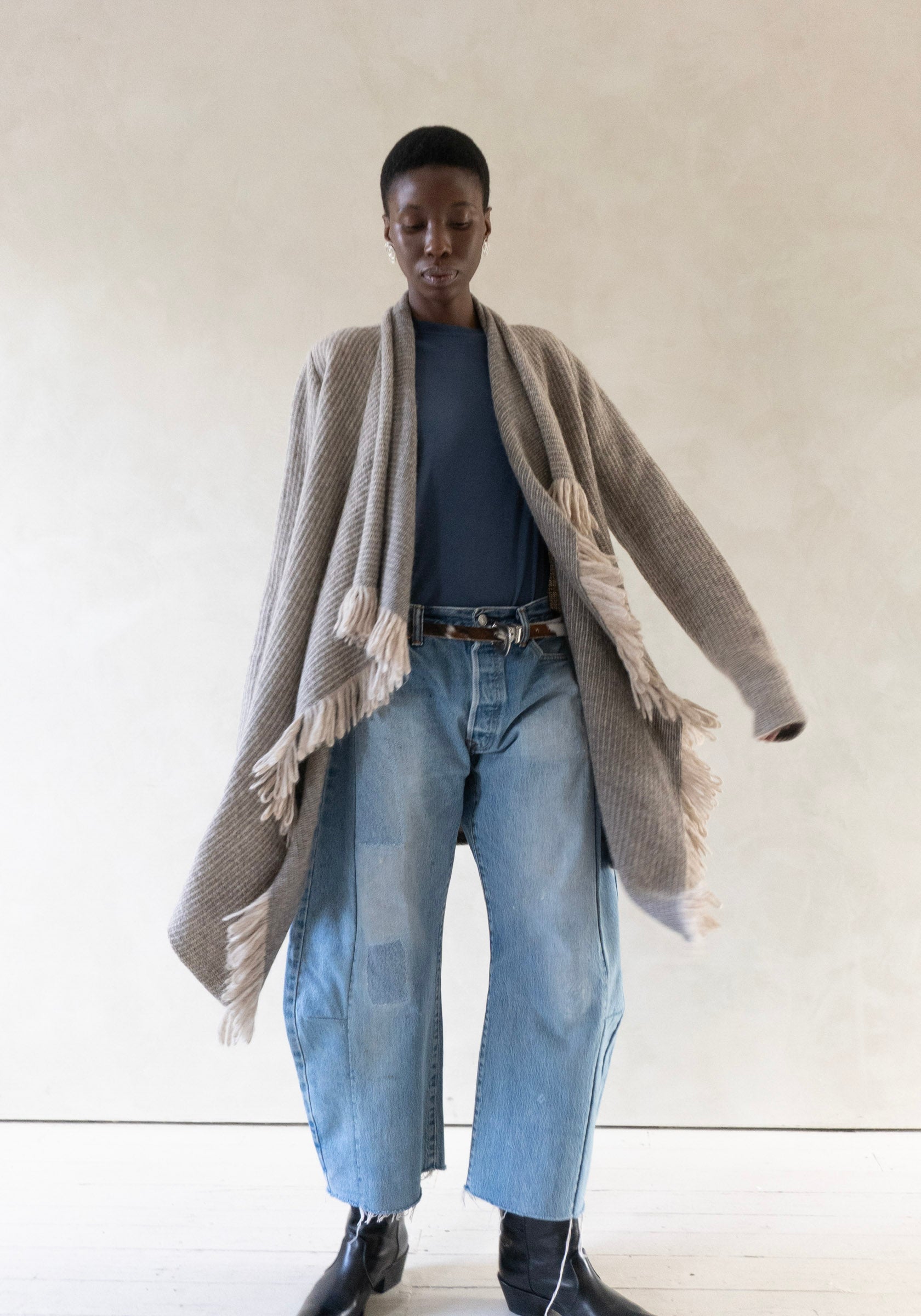 Knitweave Coat in Oatmeal