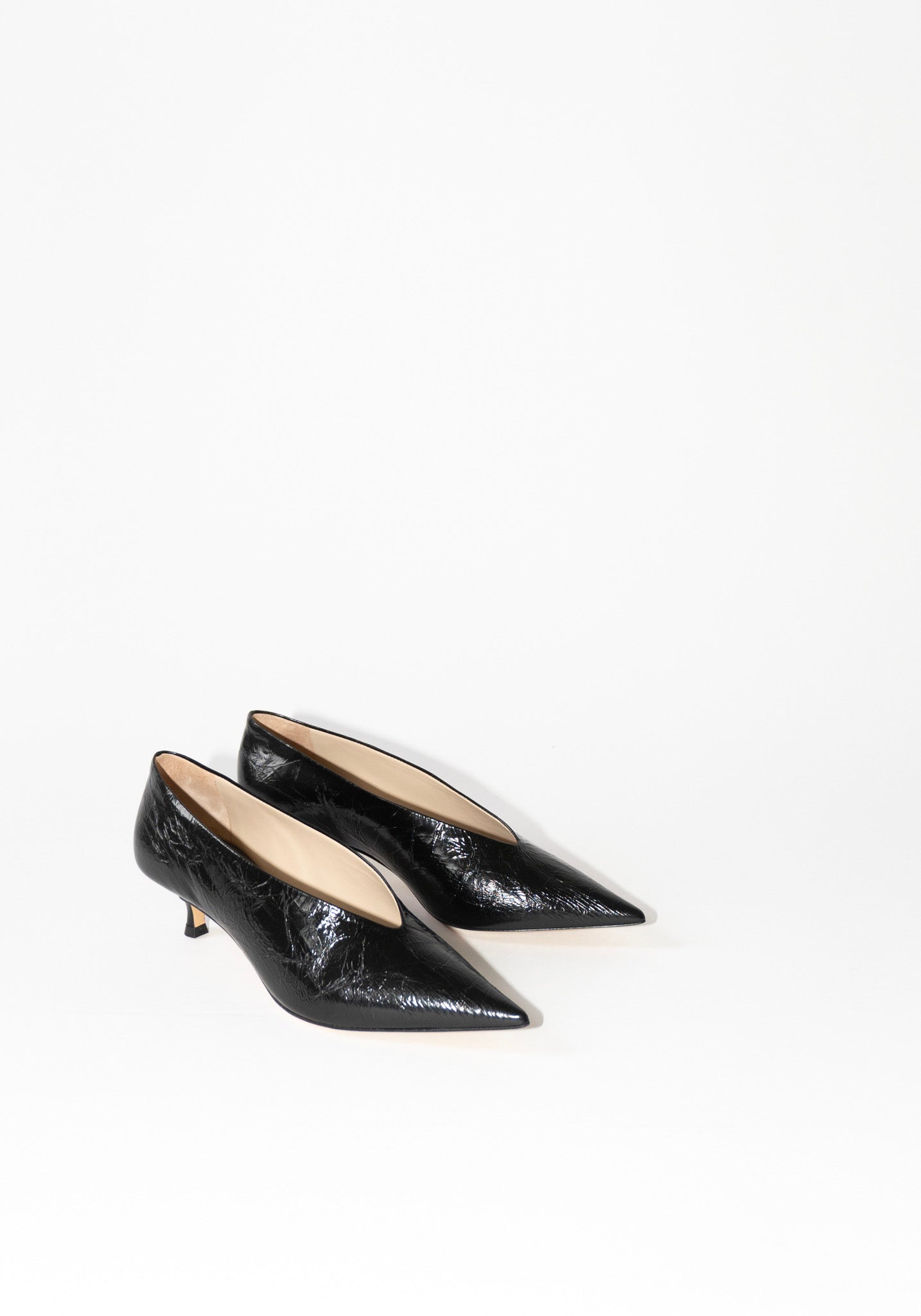 Le Monde Beryl Babouche Kitten Heel in Black