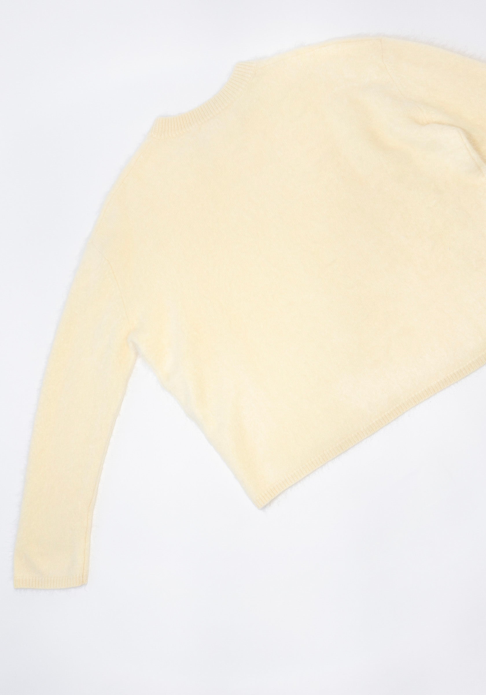 Natalia Brushed Cashmere Sweater in Butter