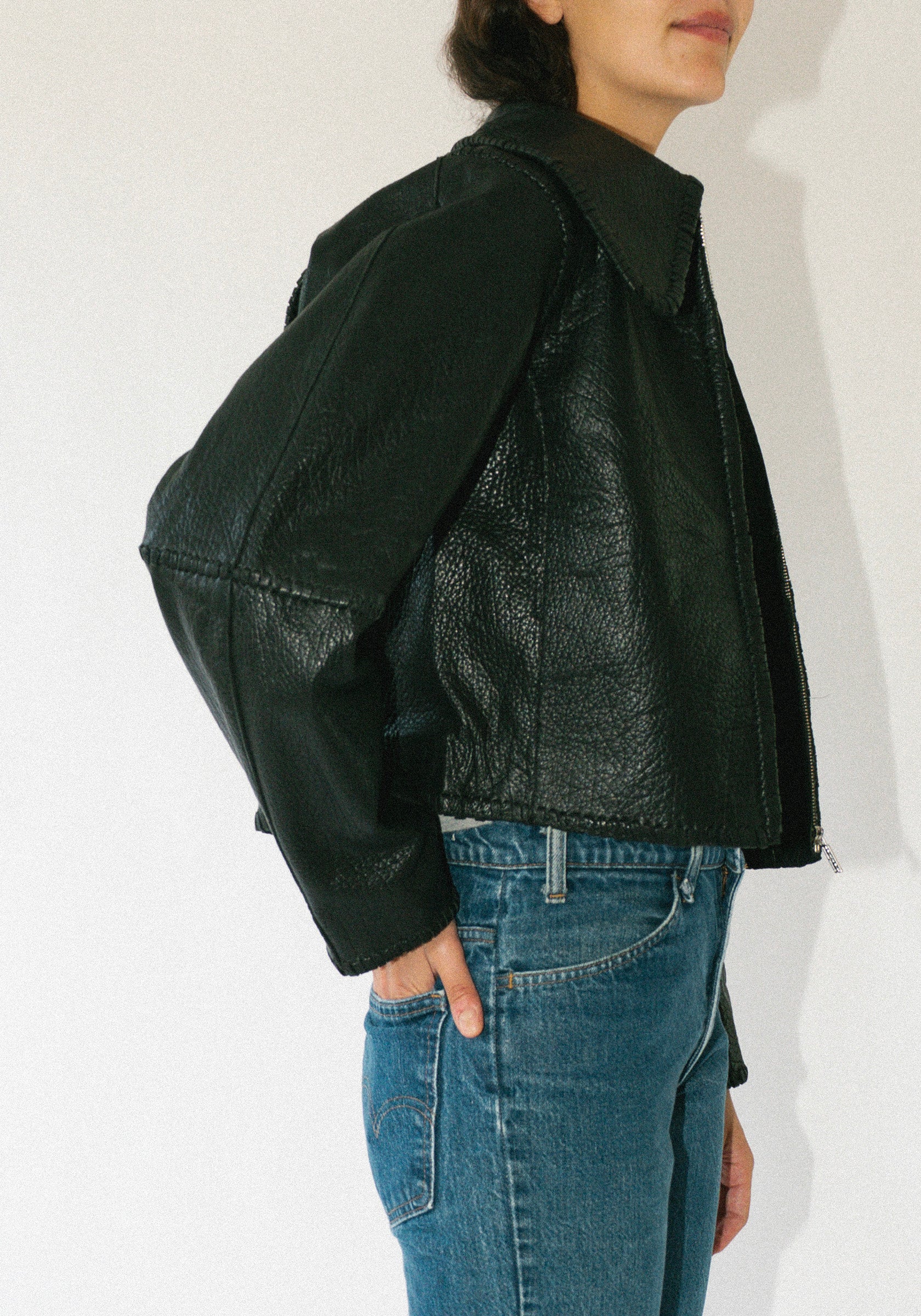 By Malene Birger Rowani Leather Coat in Black