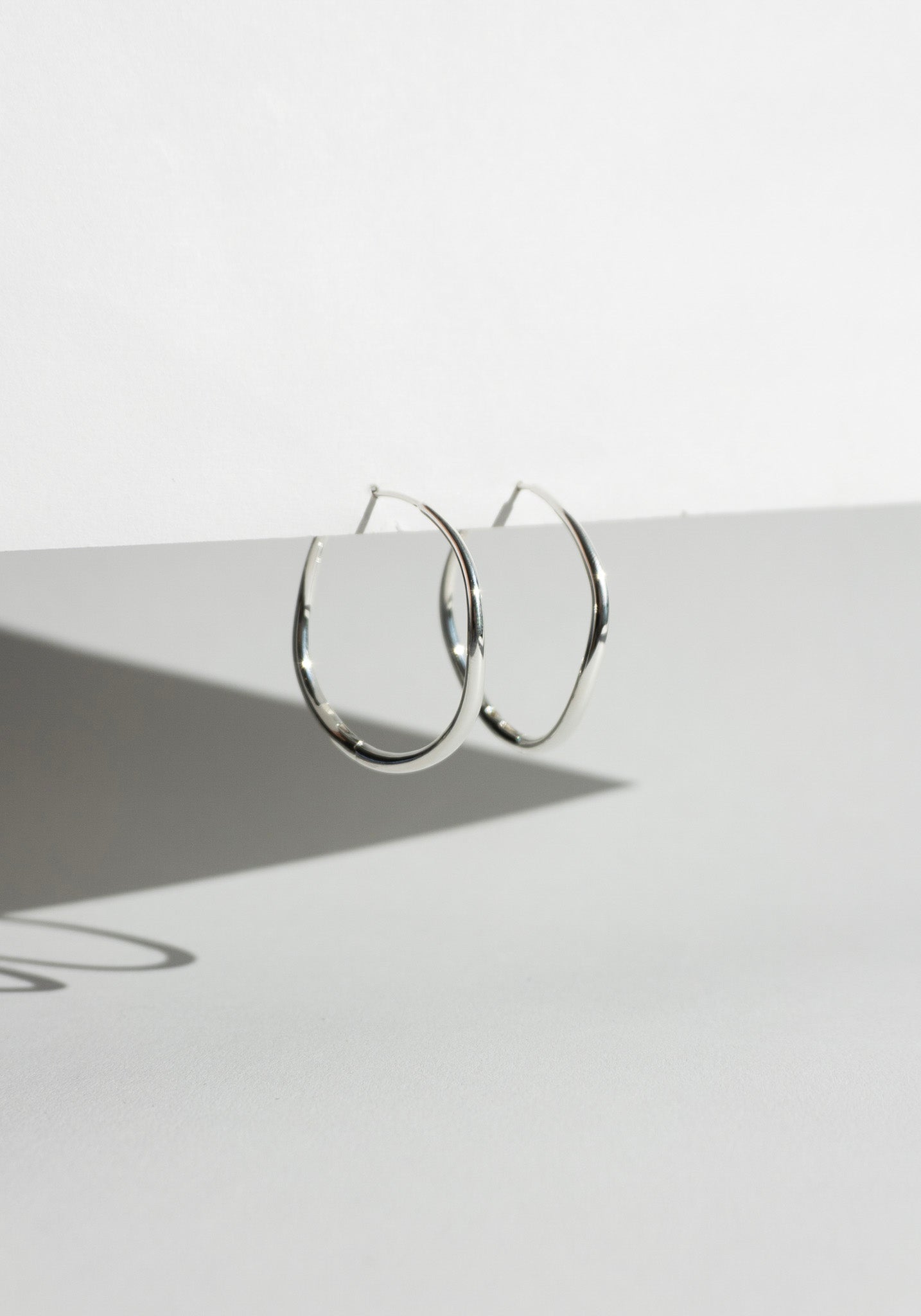 Nina Gordon Momento Large Hoops in Silver