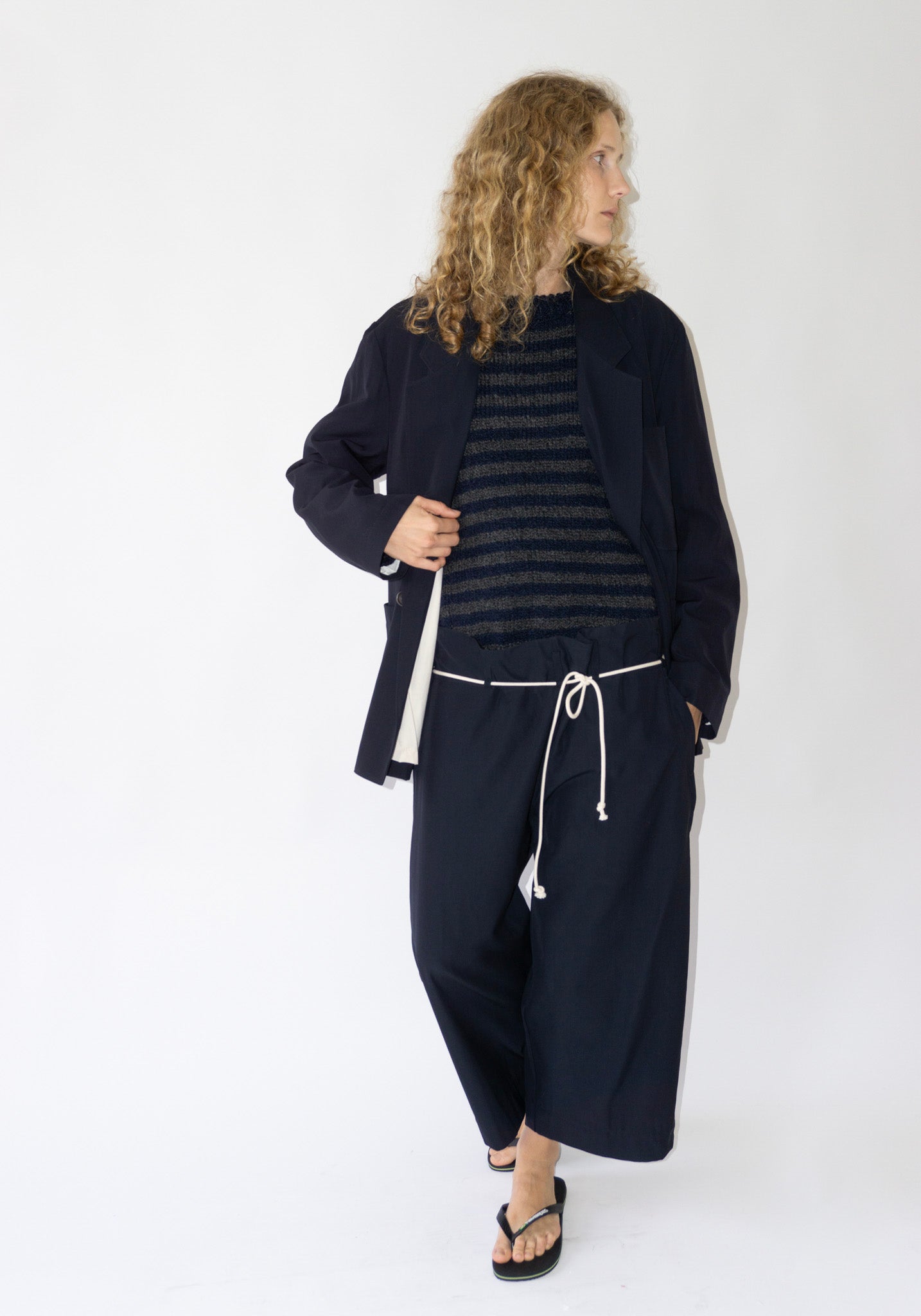 Sono Jako Sweater in Navy Stripe