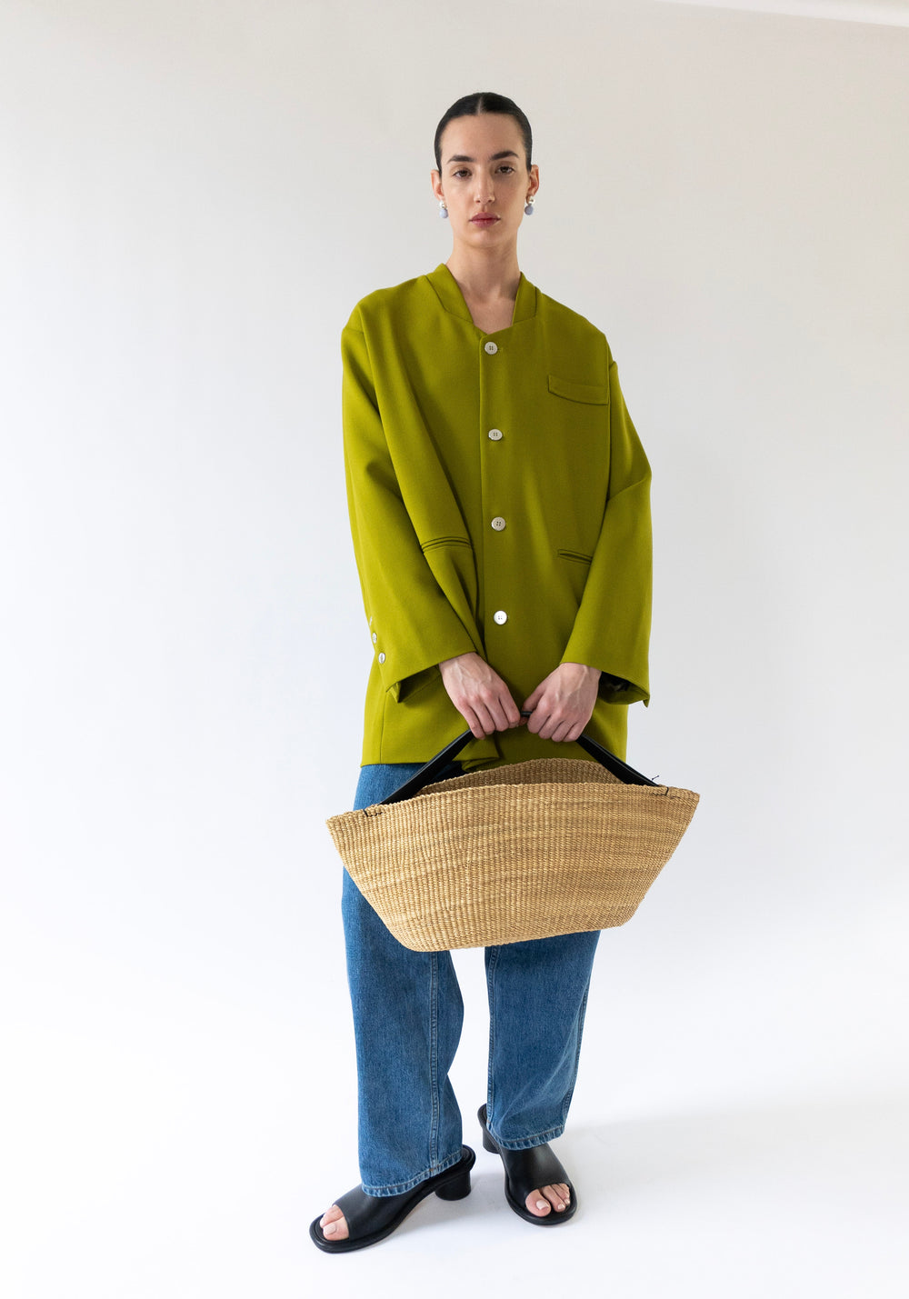 Gousse Straw Bag No.34 in Natural