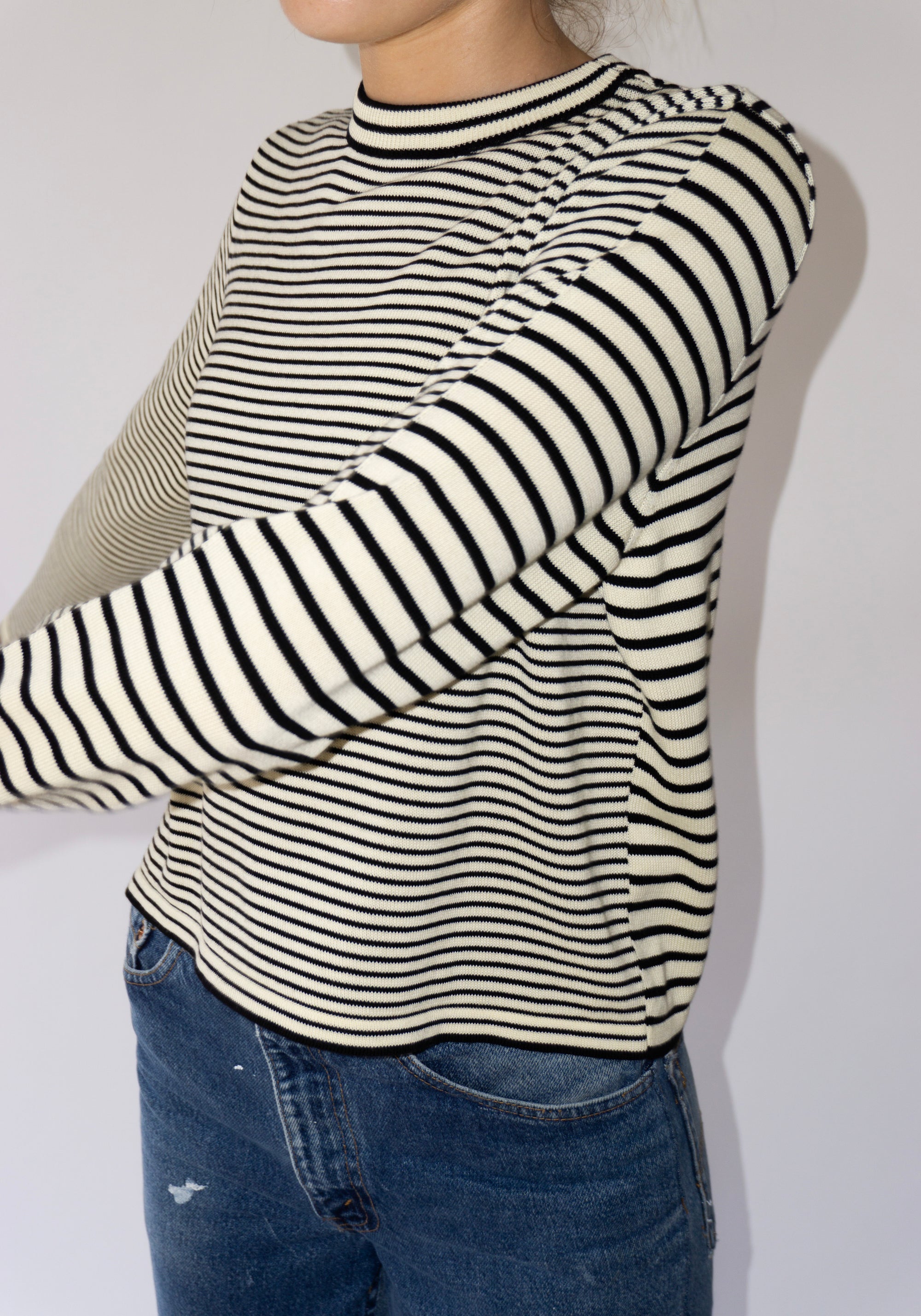 Cotton Striped Long Sleeve Tee