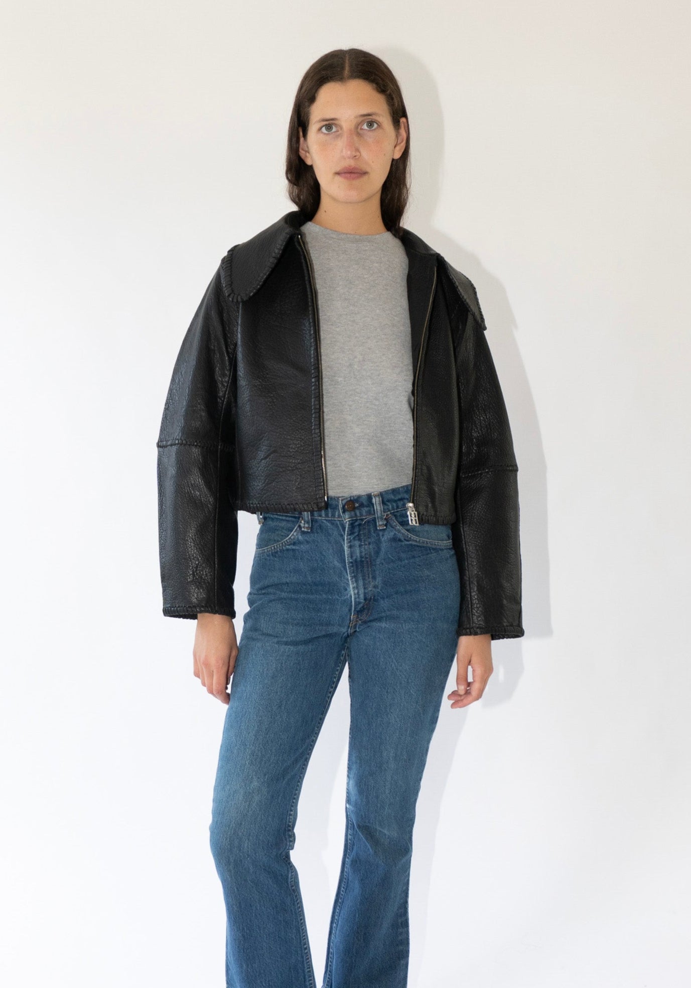 By Malene Birger Rowani Leather Coat in Black