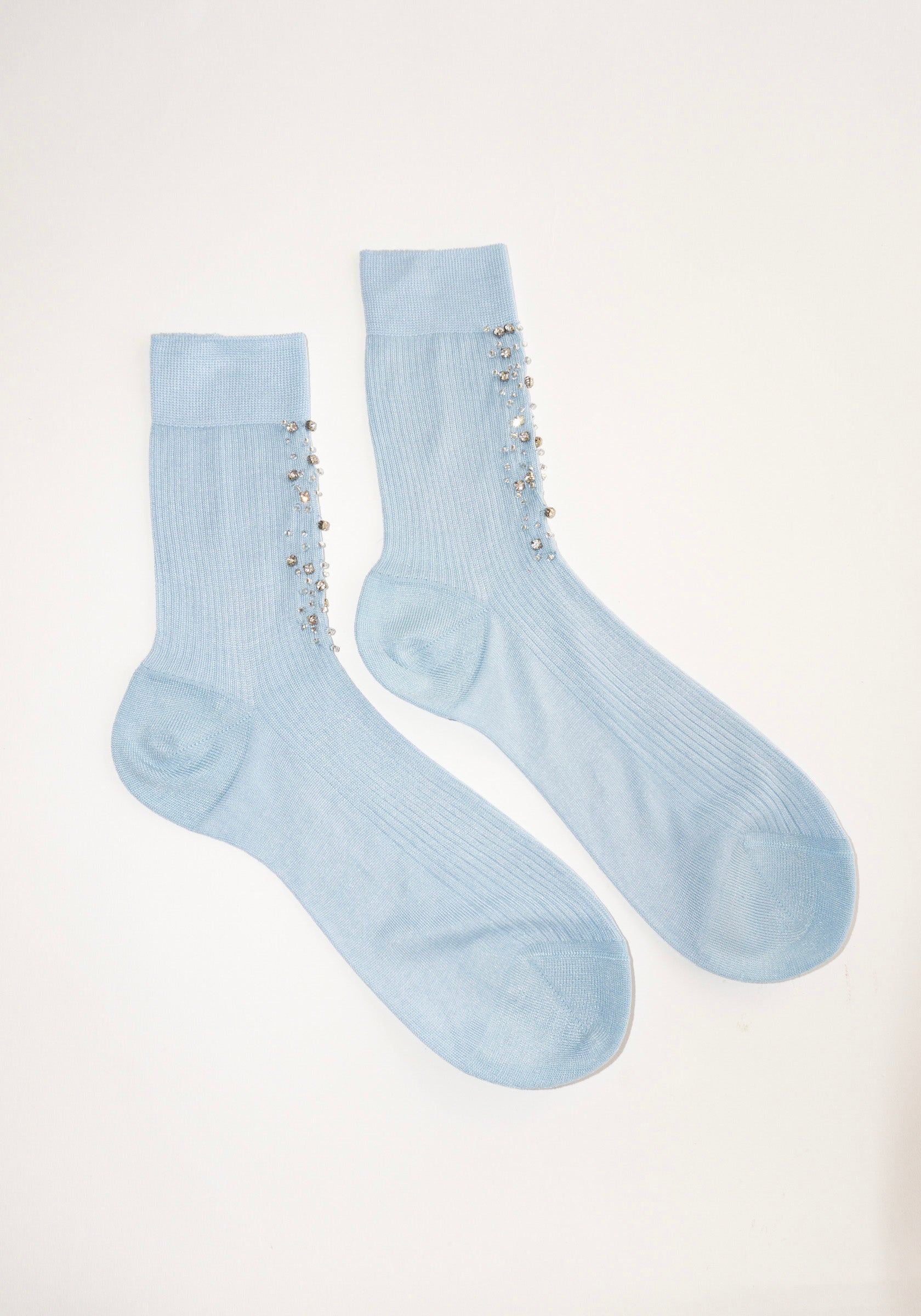 Maria La Rosa Stars Sock in Powder Blue