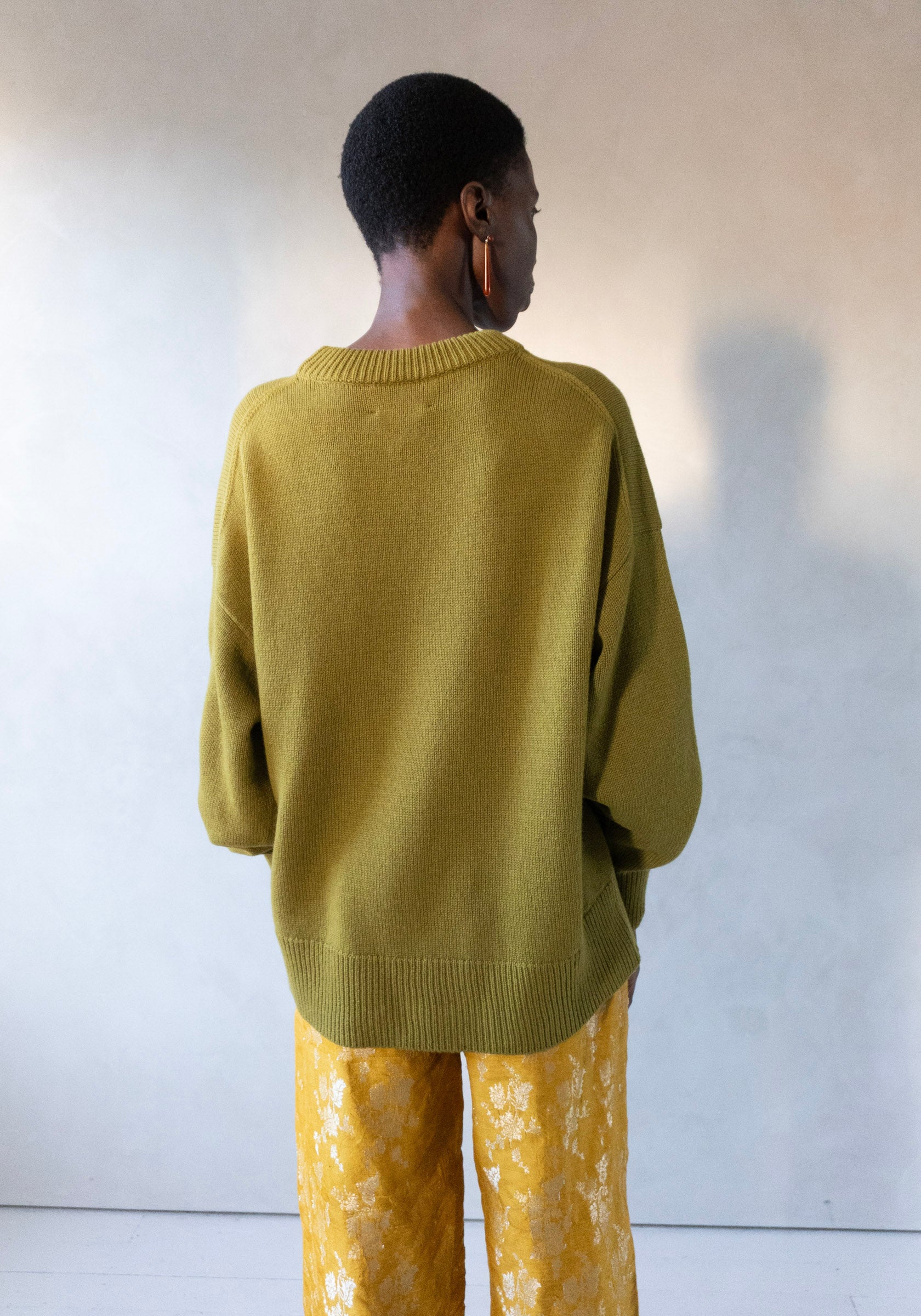 Cordera Merino Wool Oversized Sweater in Woodbine