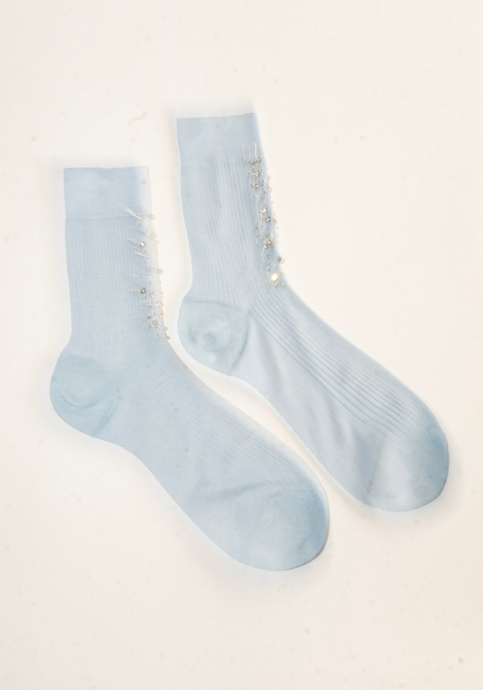 Maria La Rosa Stars Sock in Powder Blue