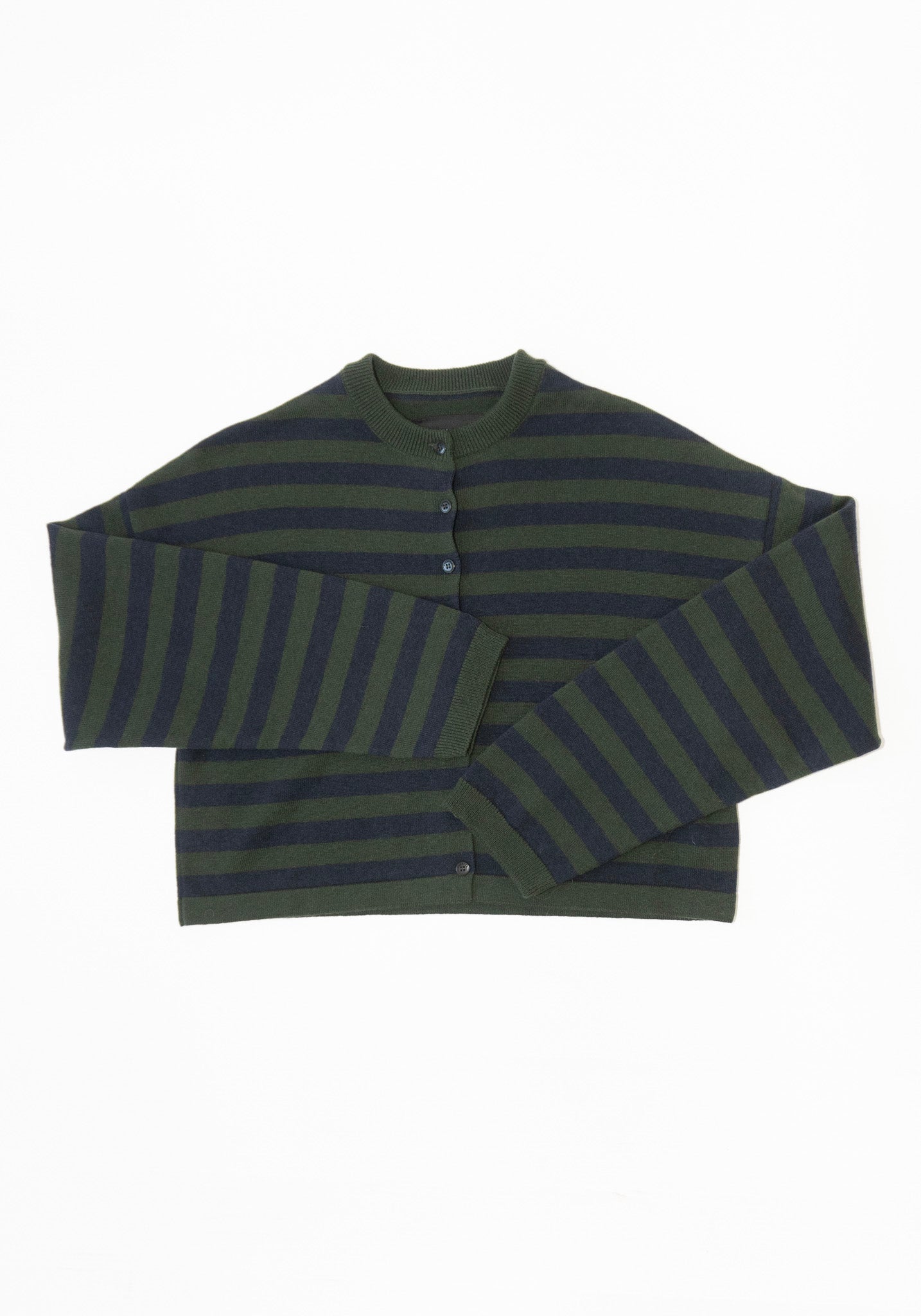 Merino Wool Striped Cardigan