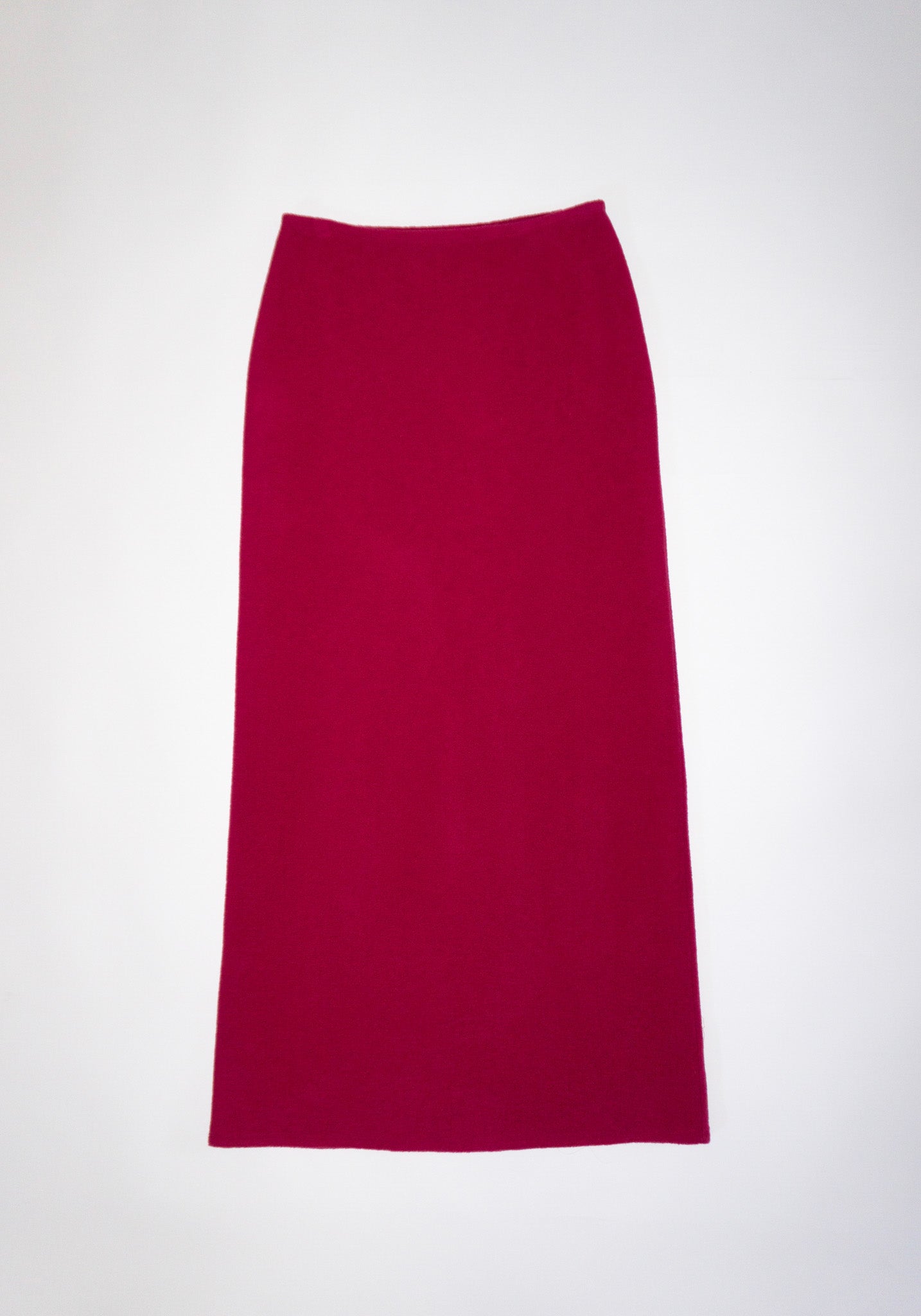 Long Jersey Skirt in Magenta