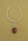 Red Jasper Pendant Keeper Collar
