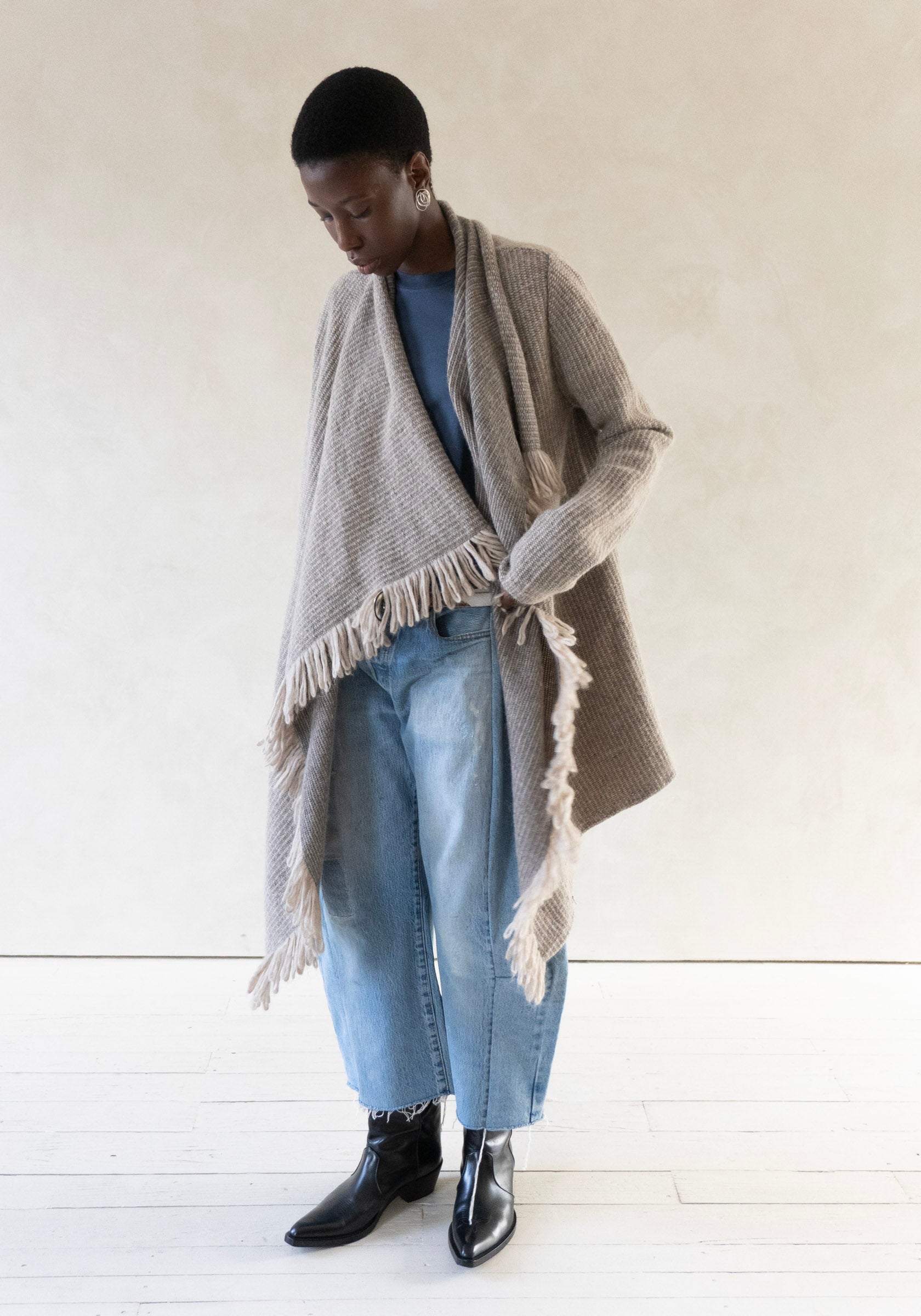 Knitweave Coat in Oatmeal