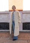 Siba Long Shearling Coat in Butter