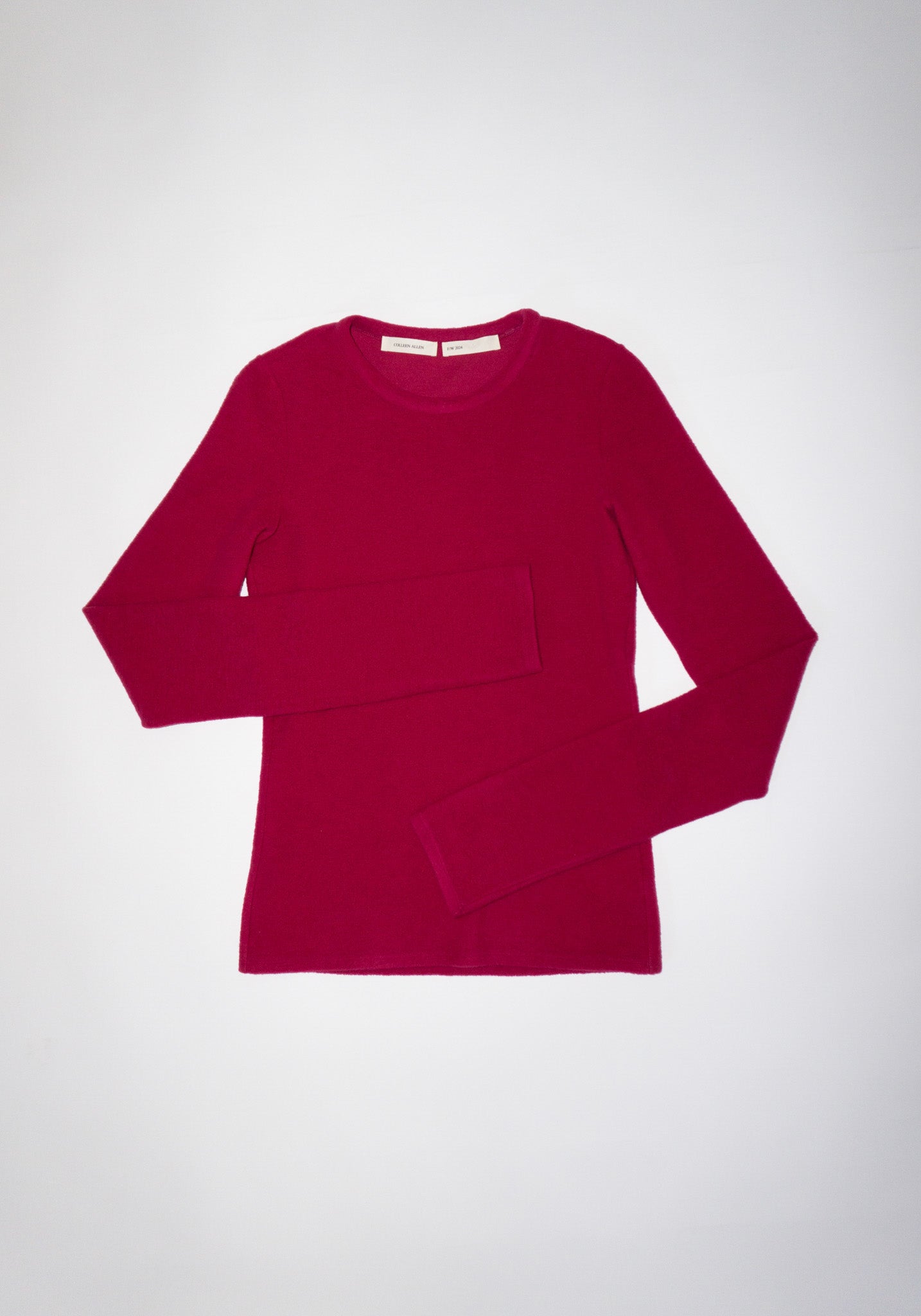 Long Sleeve Jersey Top in Magenta