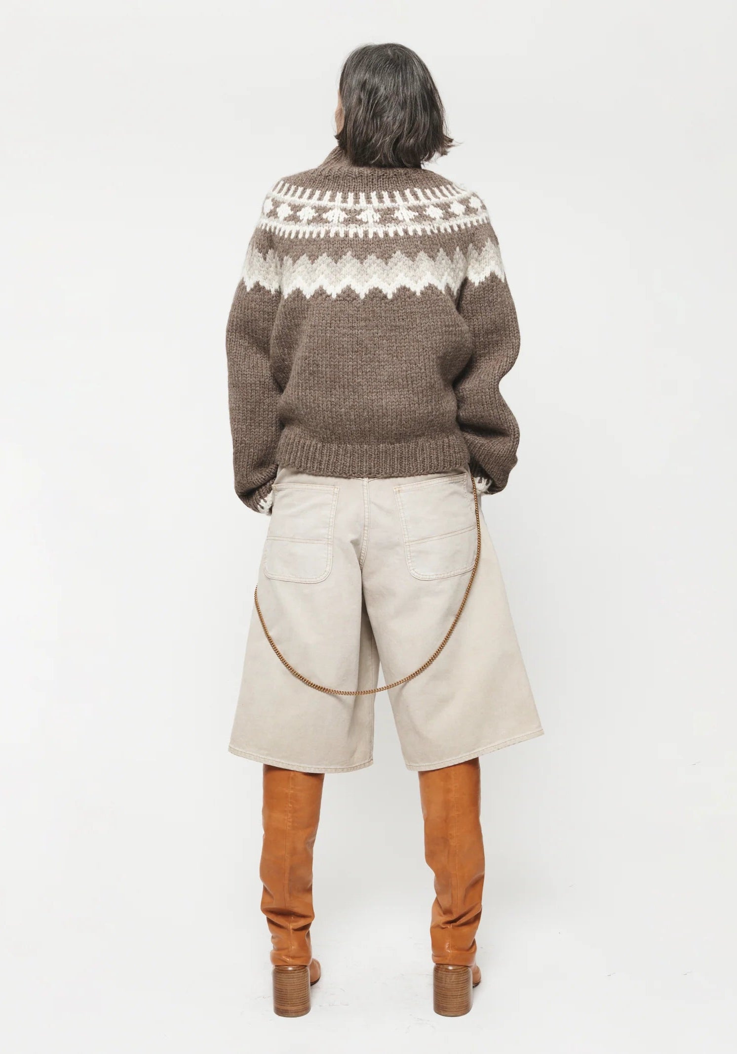 6397 Double Knee Shorts in Tea Stain