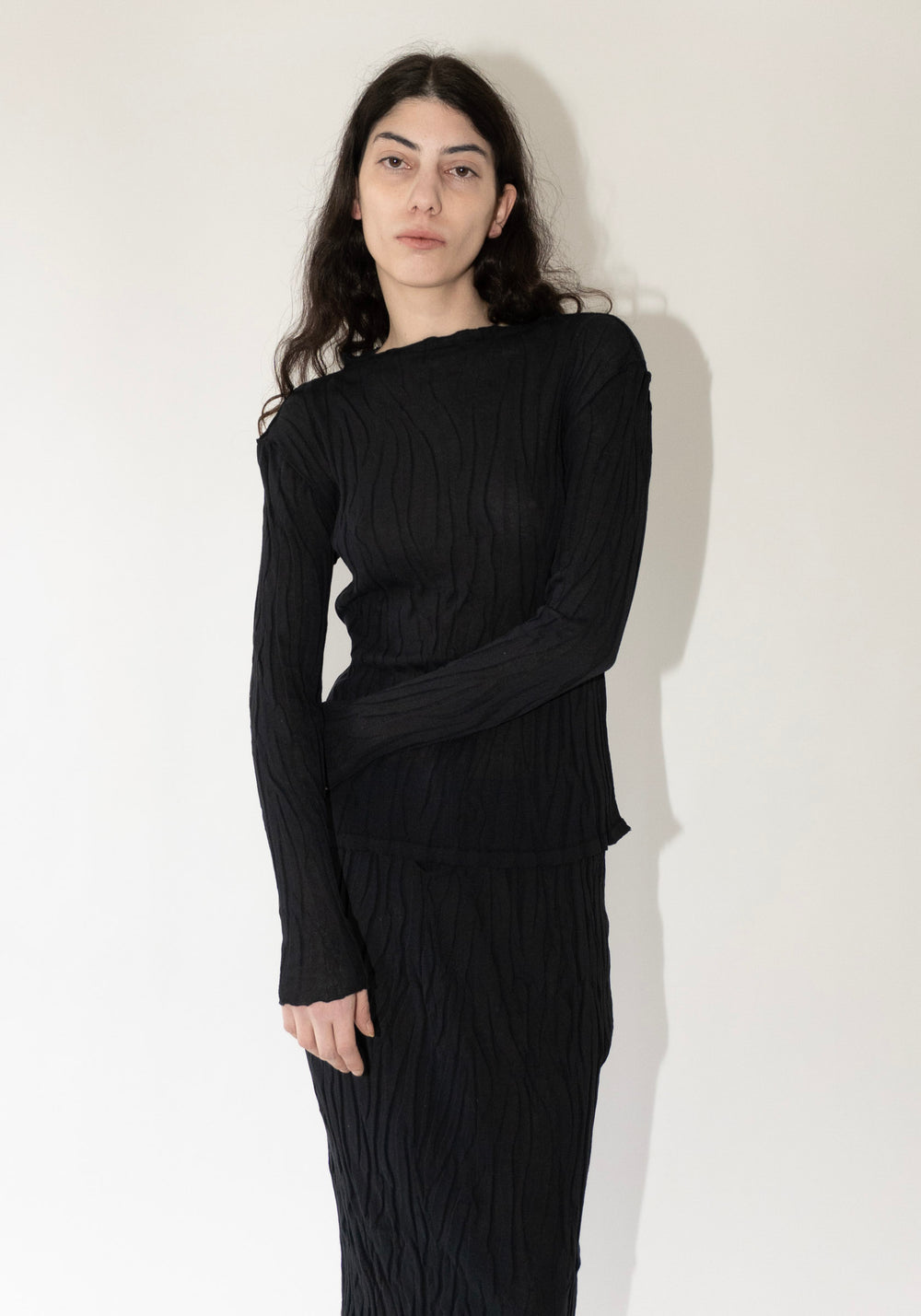 RUS Luce Skirt in Black RUS Velo Sweater in Black