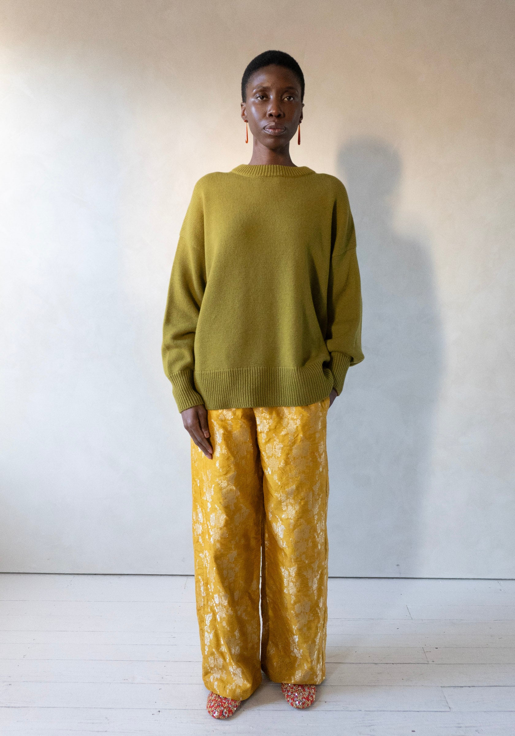 Cordera Merino Wool Oversized Sweater in Woodbine