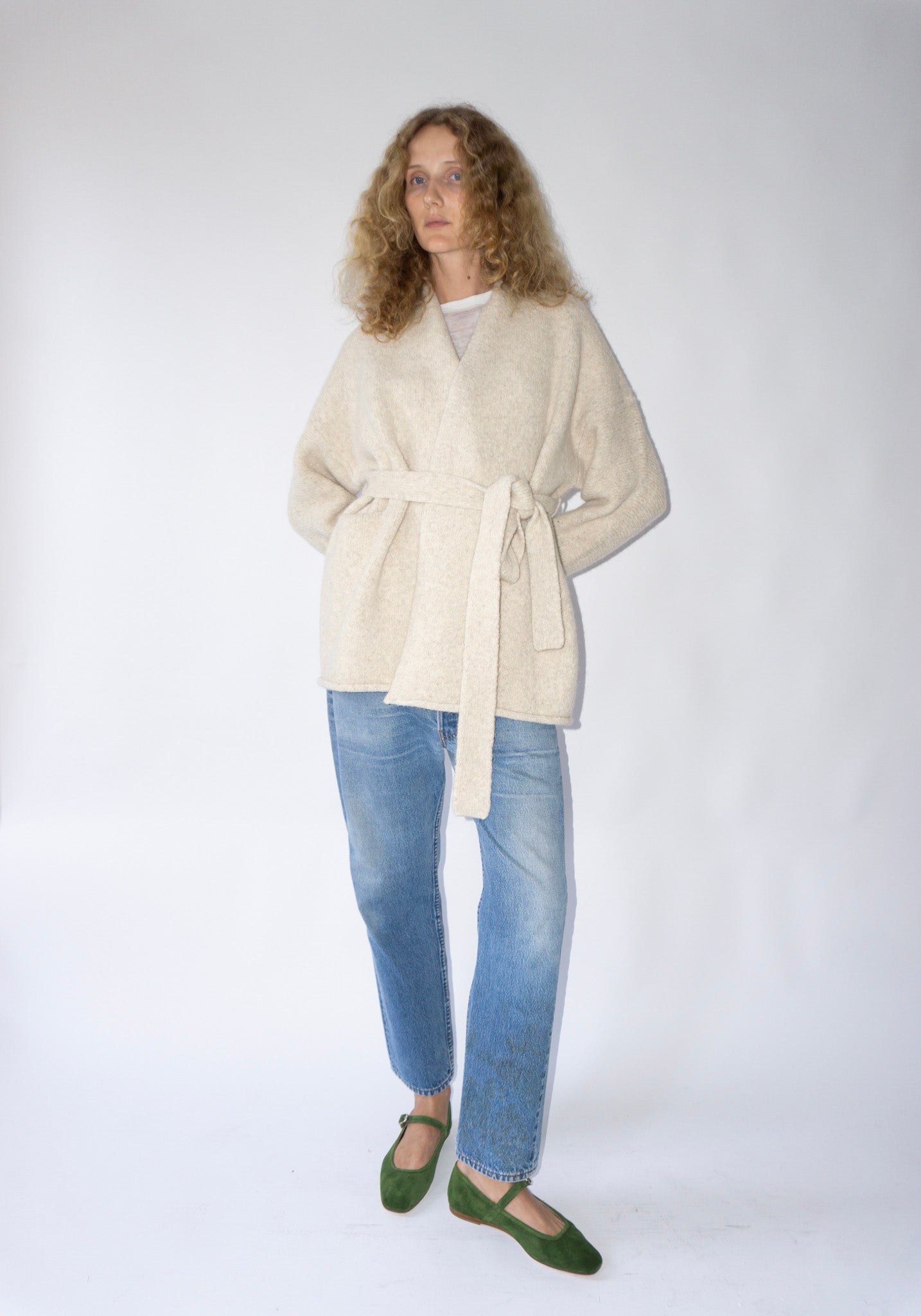 Lauren Manoogian Coto Cardigan in Ecru